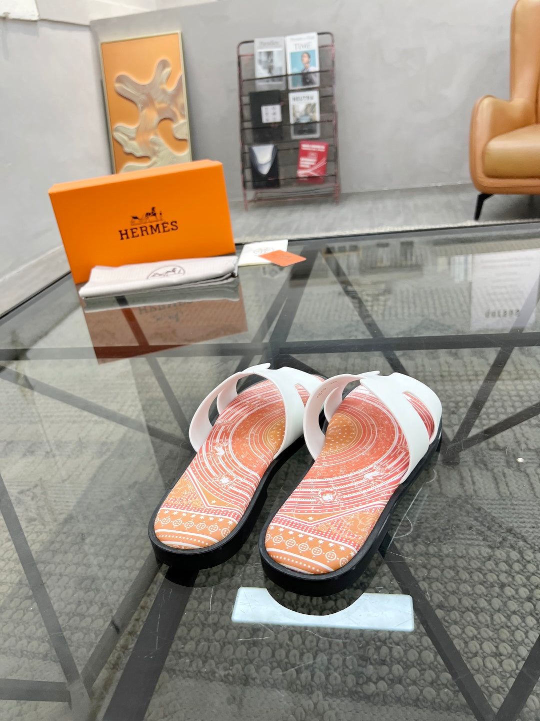 HM Men's Slides Calfskin 544610