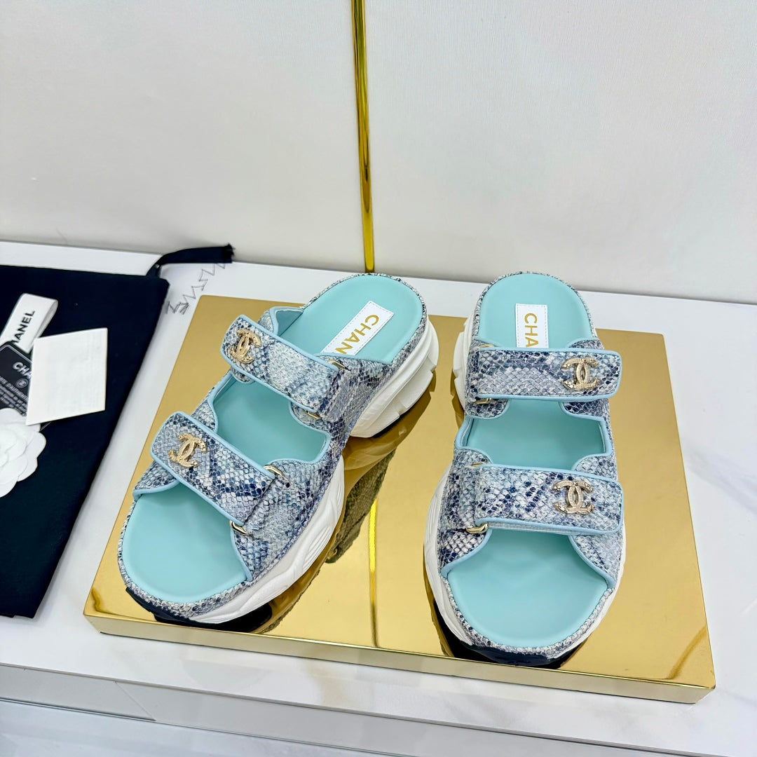 CC 25 Mules Sandals Mutilcolor Pearlescent Sheepskin 312947