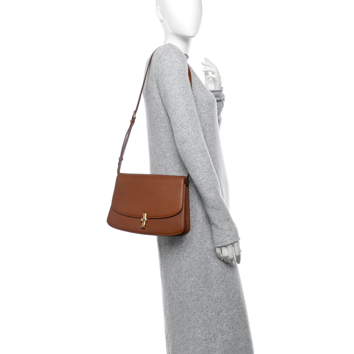 Sleek Calfskin The Sofia 10 Crossbody Twany