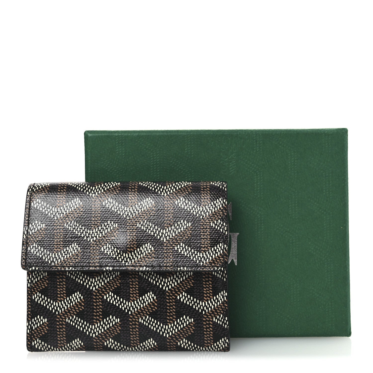 Goyardine Marigny Coin Purse Wallet Black Gold