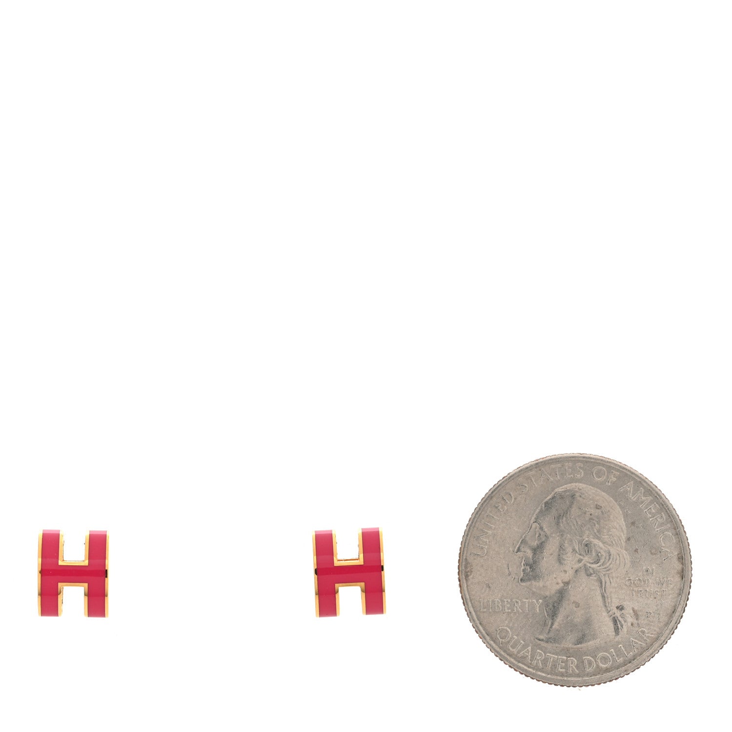 Rose Gold Lacquered Mini Pop H Earrings Rose Extreme