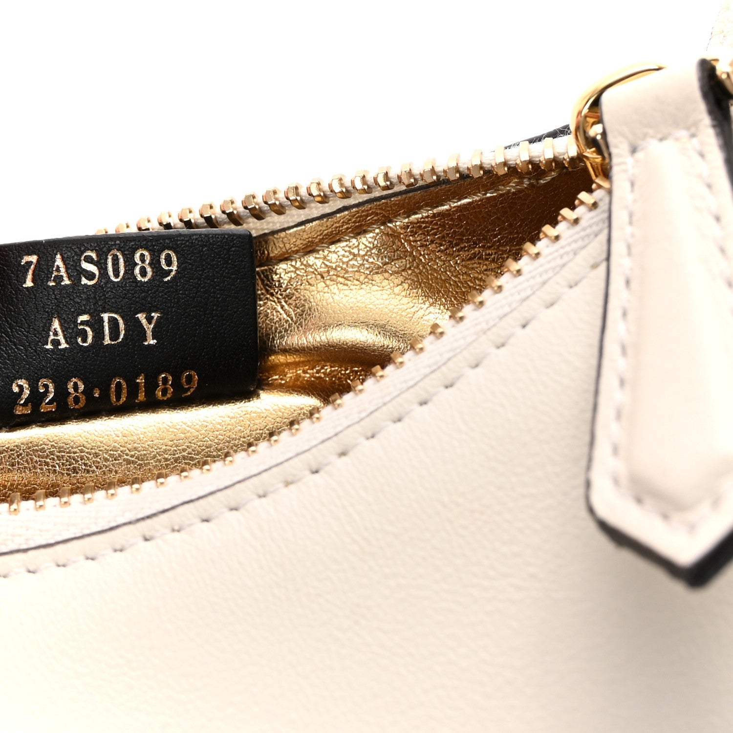 Vitello Grace Matte Nano Fendigraphy Hobo Charm White Ice