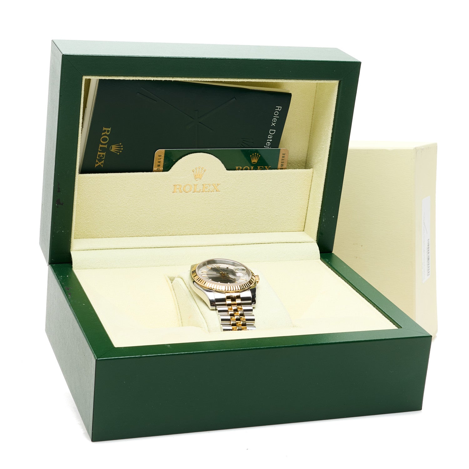 Stainless Steel 18K Yellow Gold 36mm Oyster Perpetual Datejust Watch Silver Texudo 116233