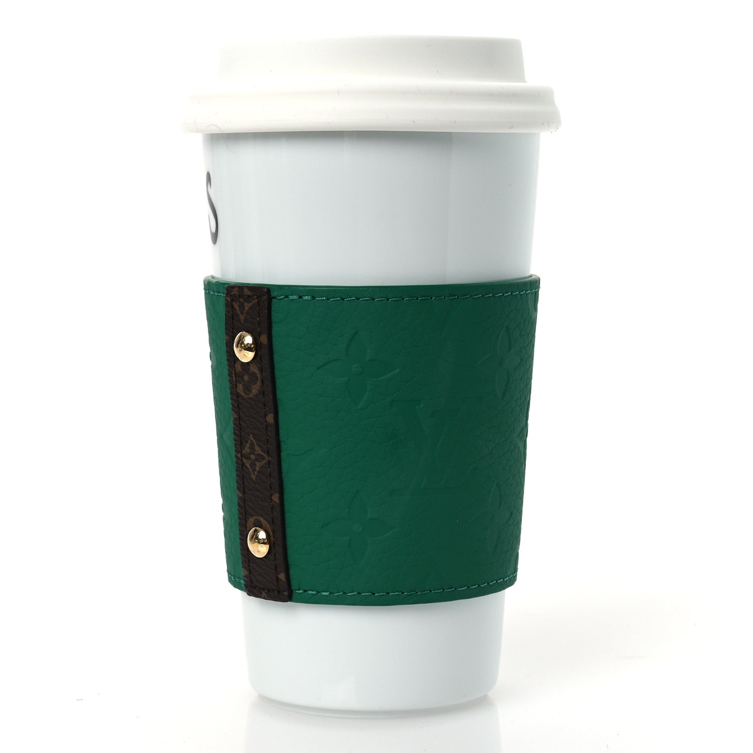 Porcelain Taurillon Louis Cup Green