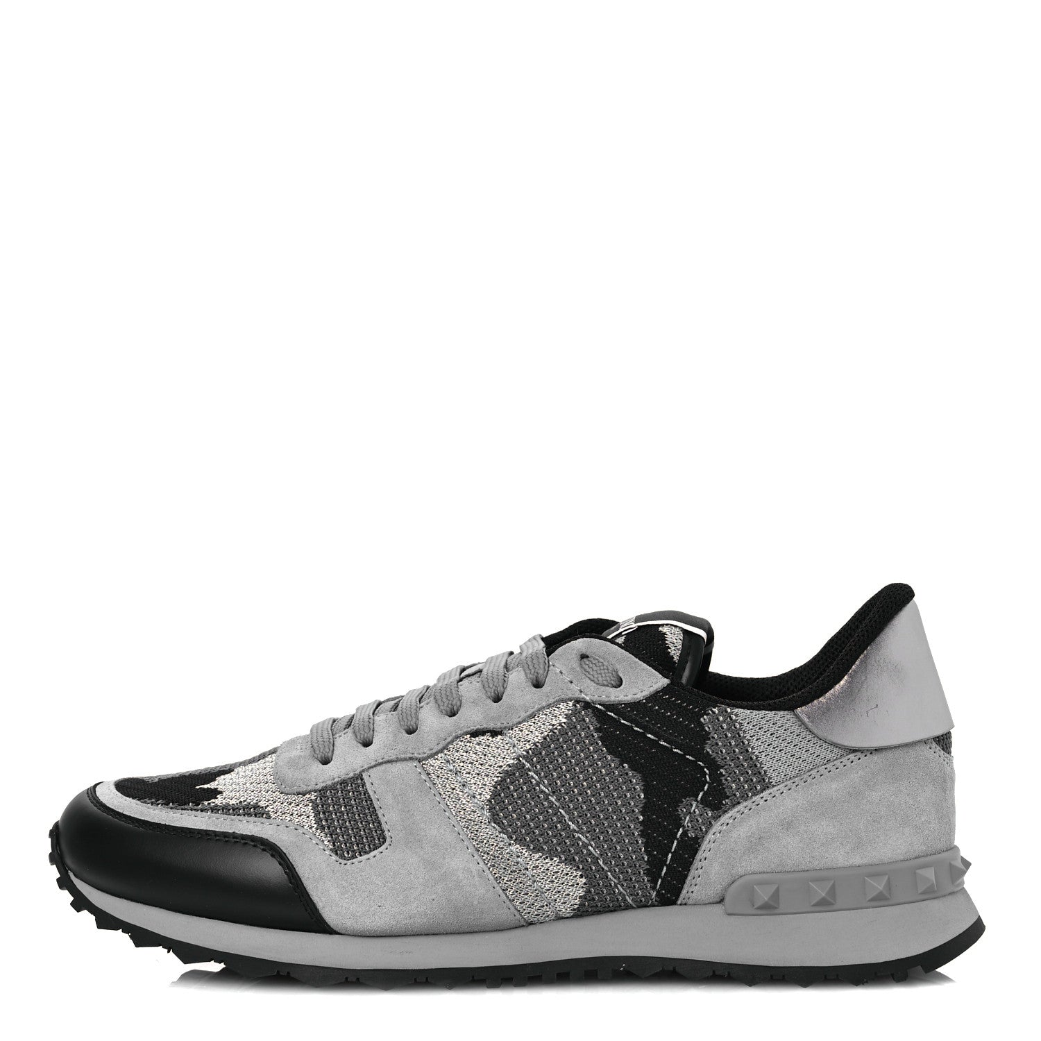 Mesh Suede Camouflage Mens Rockrunner Sneakers 43 Grey