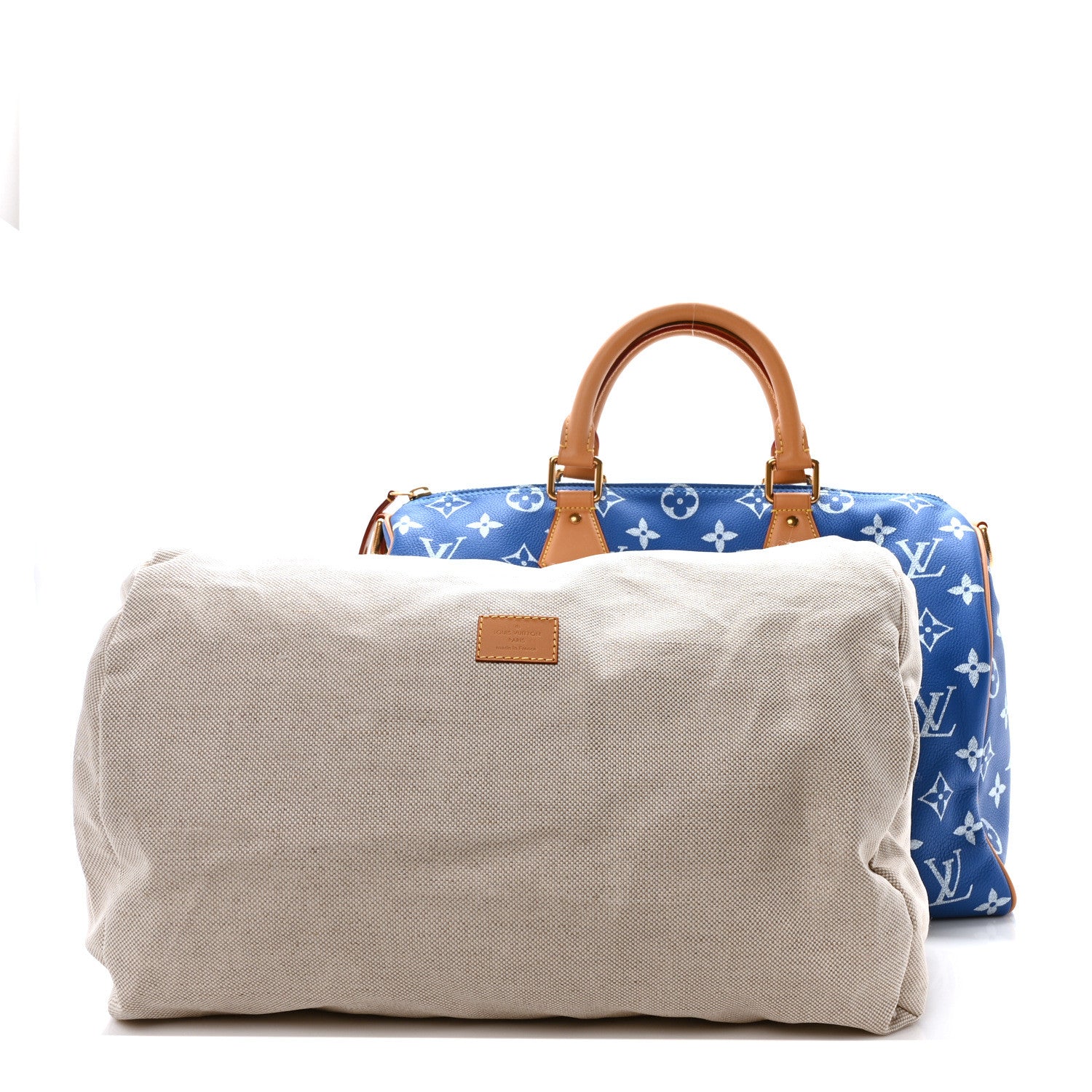 Calfskin Monogram Speedy P9 Bandouliere 40 Blue