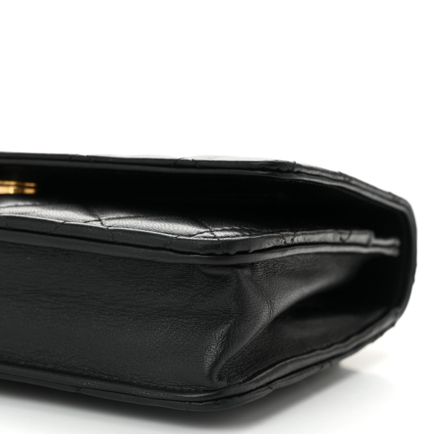 Lambskin Quilted Pick Me Up Wallet On Chain WOC Black