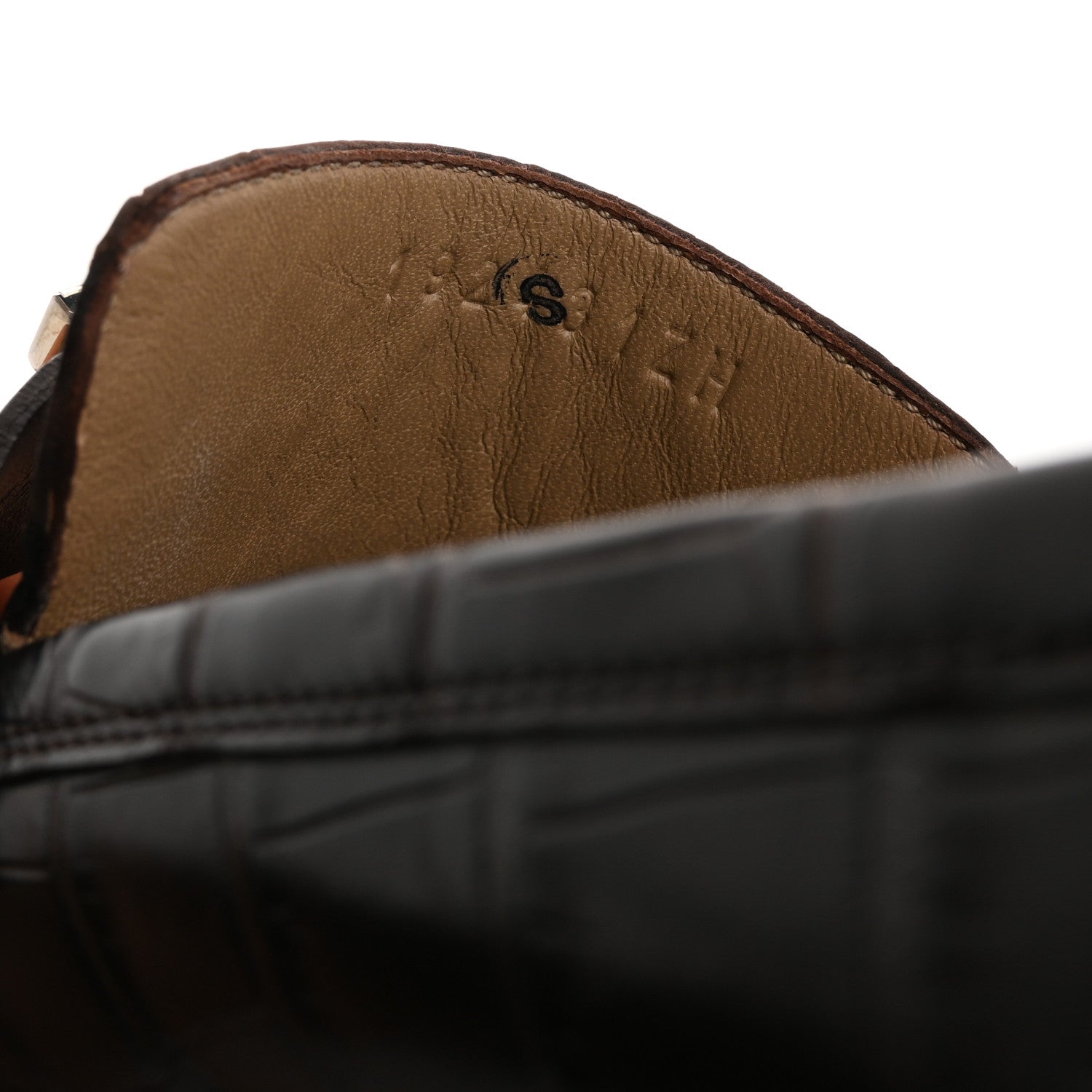 Matte Alligator Mens Paris Loafers 45 Moka