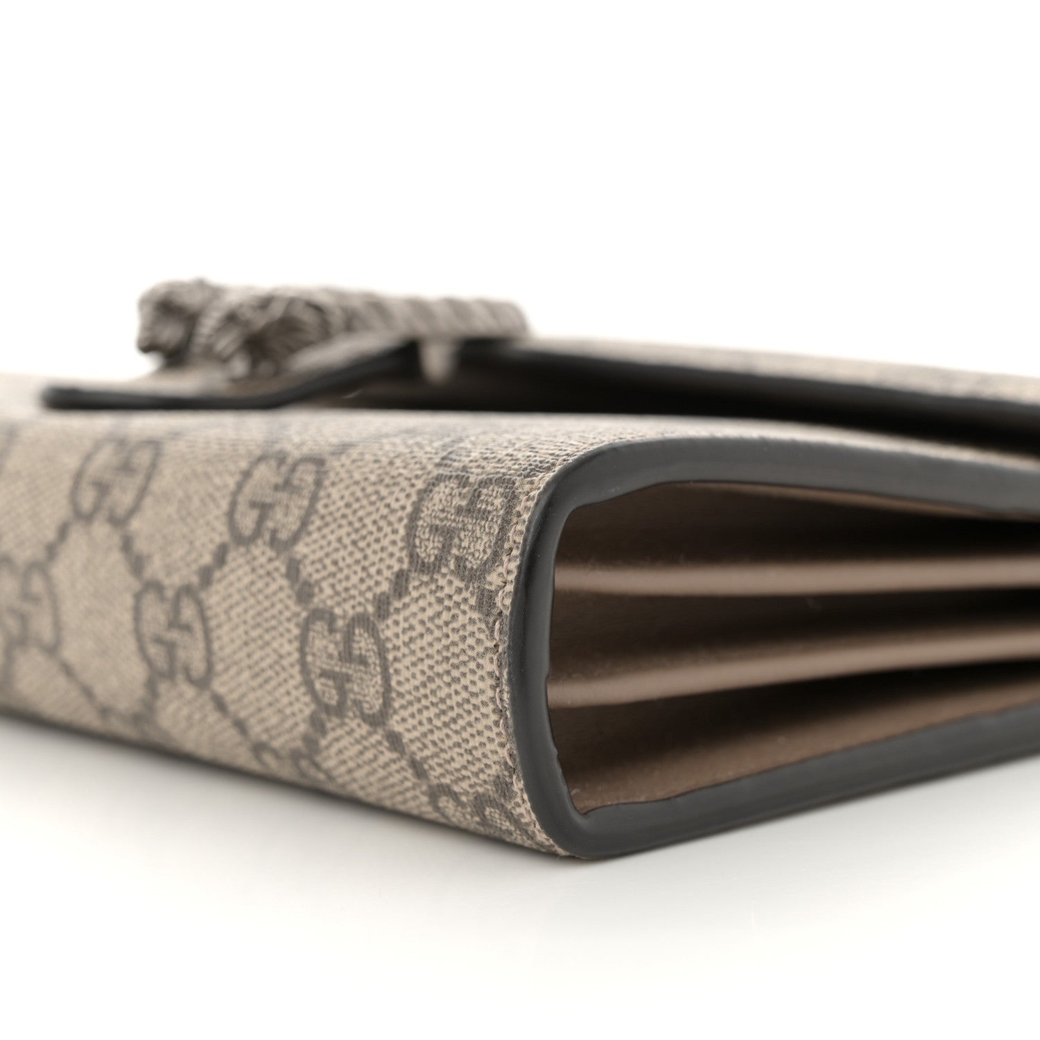 GG Supreme Monogram Mini Dionysus Chain Wallet Beige Taupe