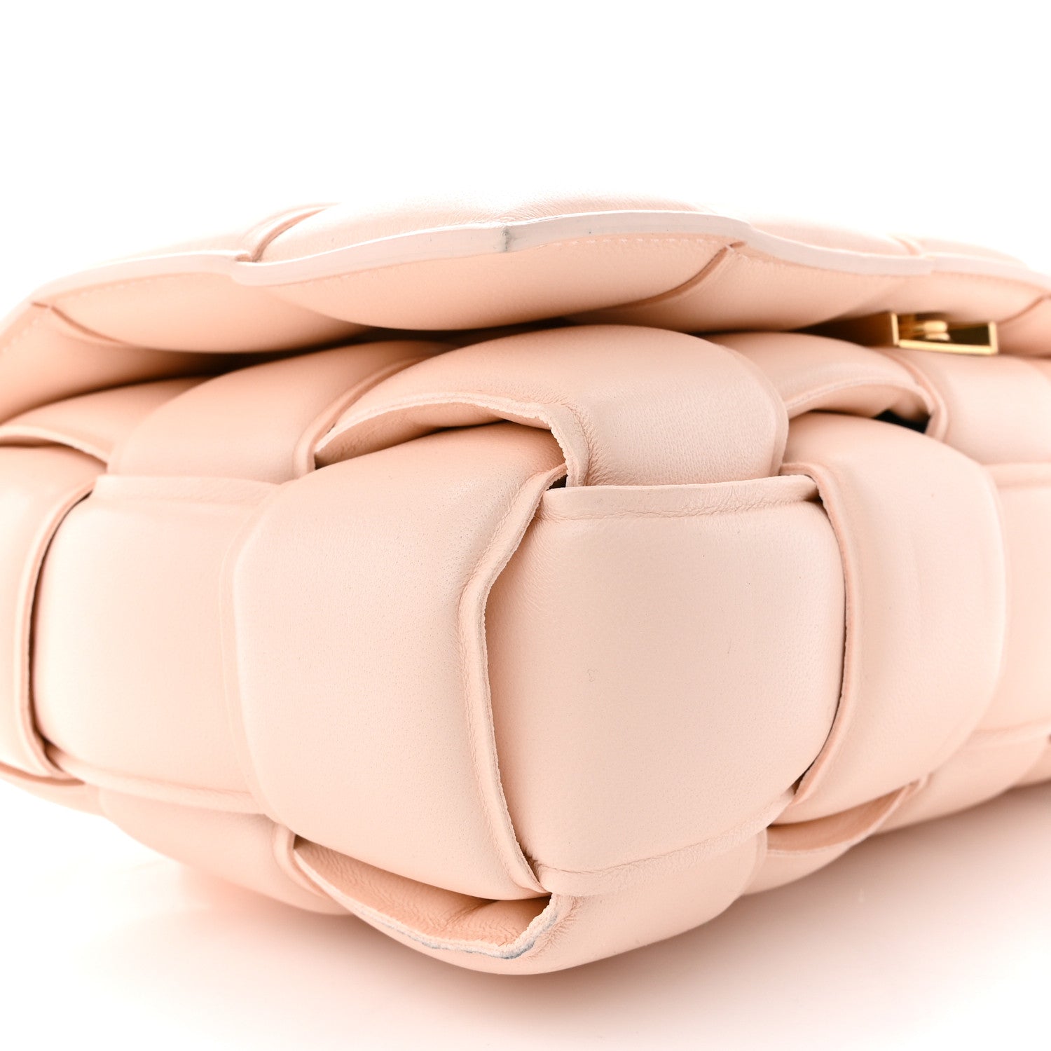 Nappa Maxi Intreccio Padded Cassette Crossbody Bag Melon Washed