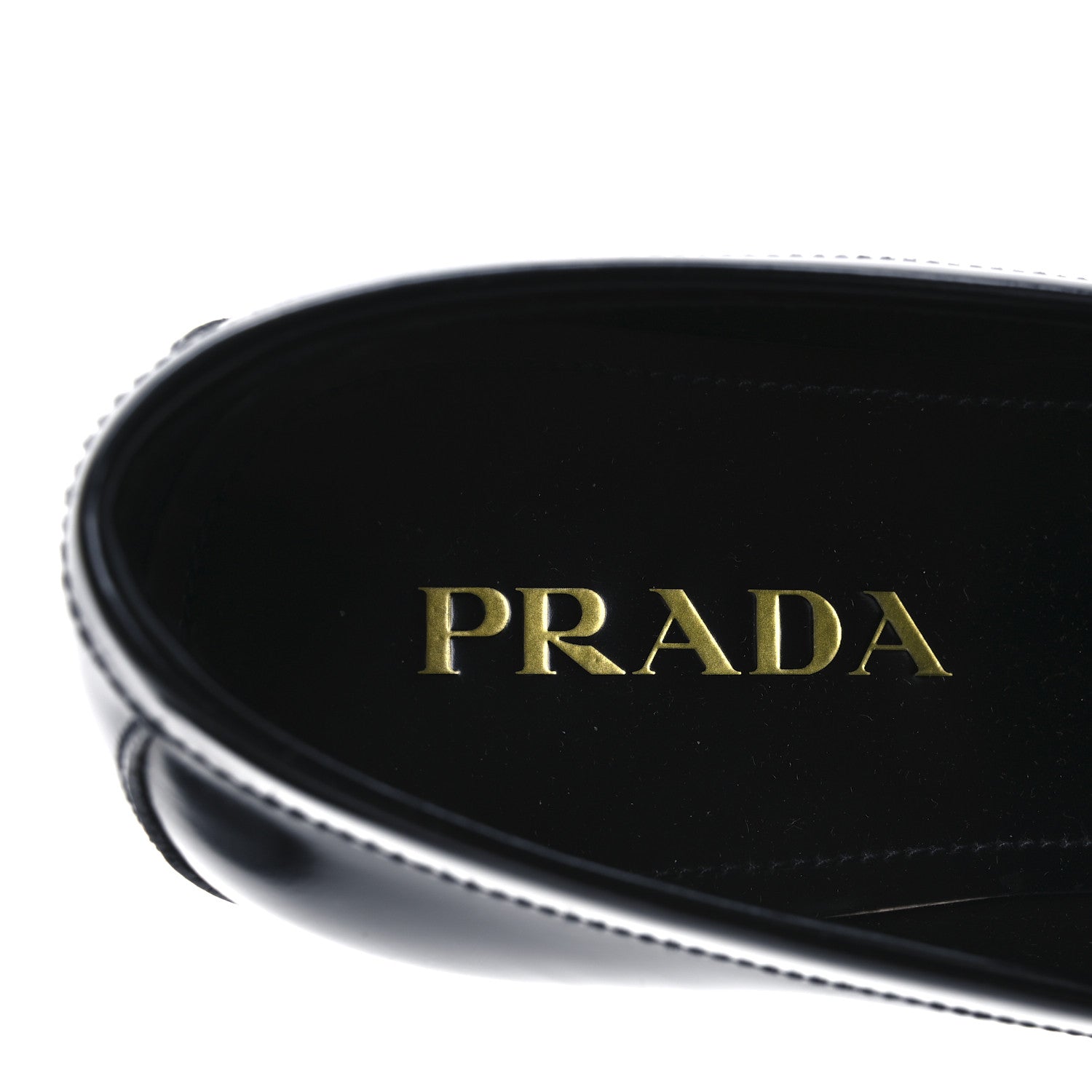 Spazzolato Fume Metal Triangle Logo Mens Loafers 8.5 Black