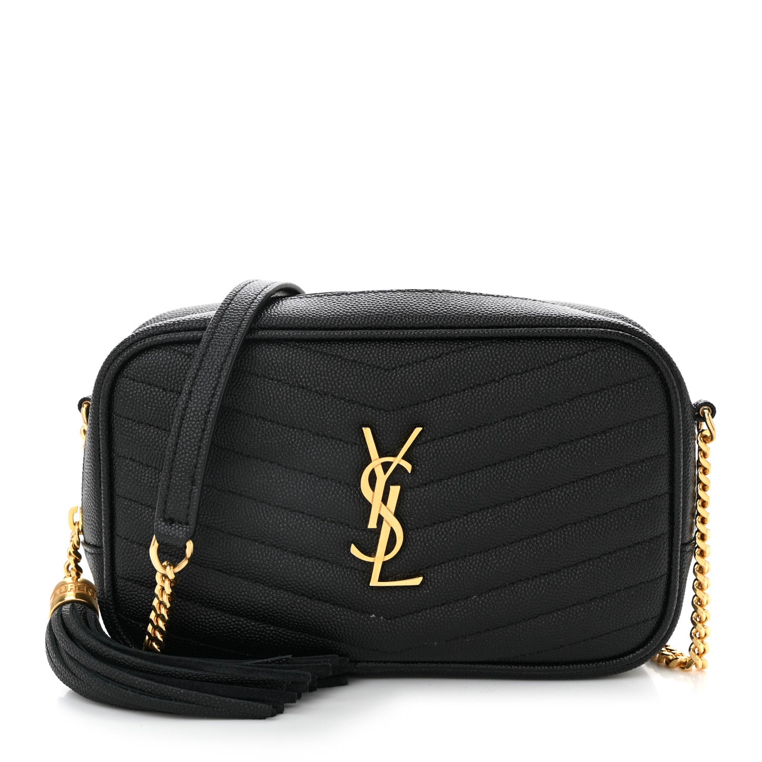 Grain De Poudre Matelasse Monogram Mini Lou Camera Bag Black