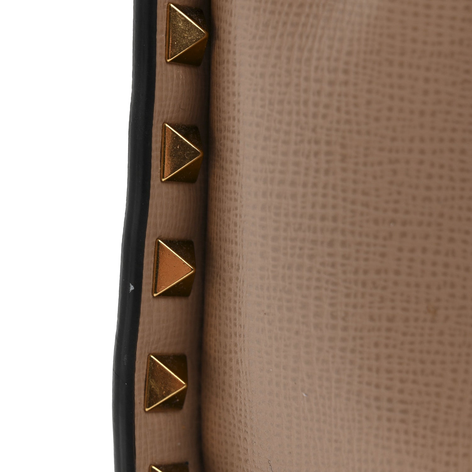 Vitello Small Rockstud Alcove Top-Handle Bag Rose Cannelle