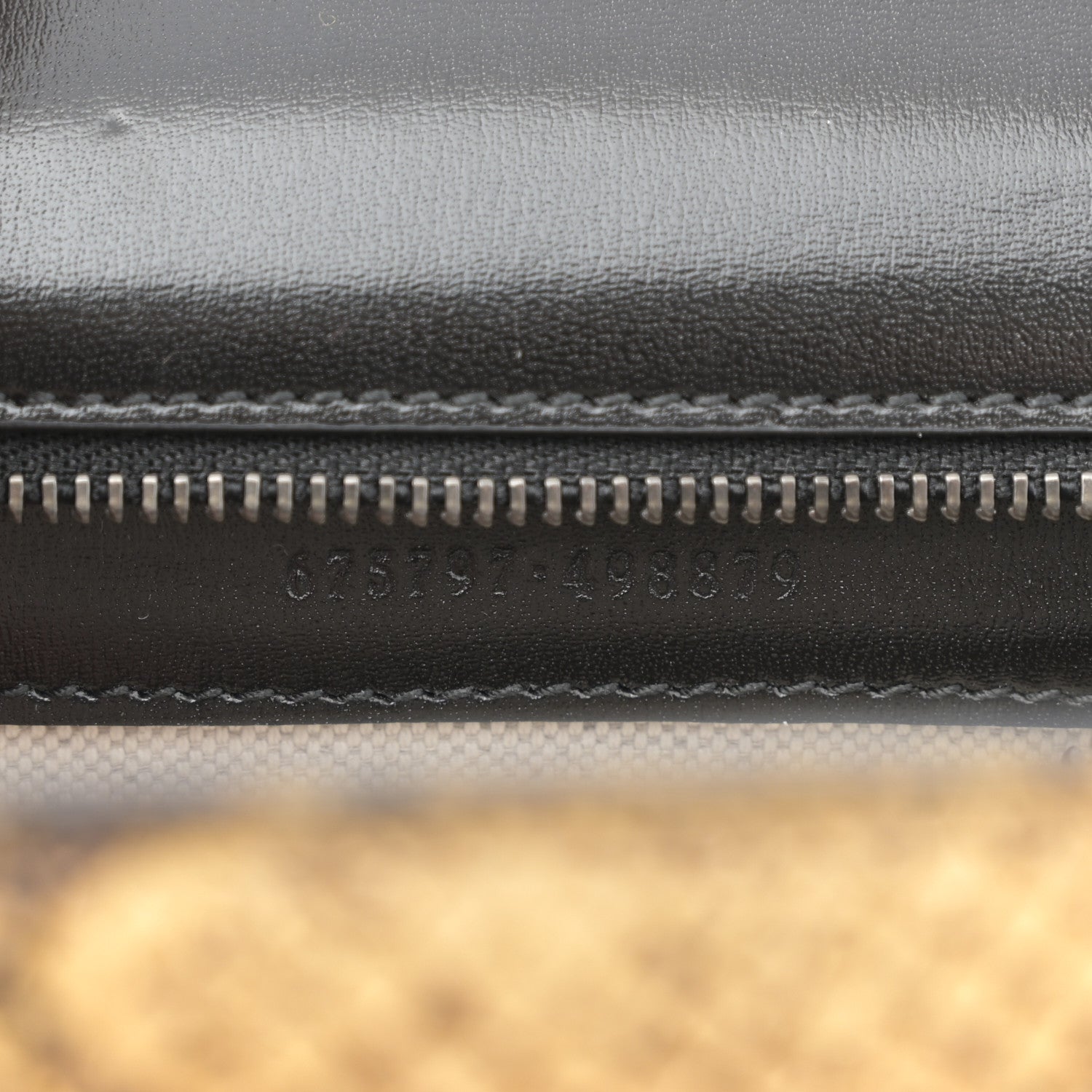 Snakeskin Small Bamboo 1947 Top Handle Bag Natural Black