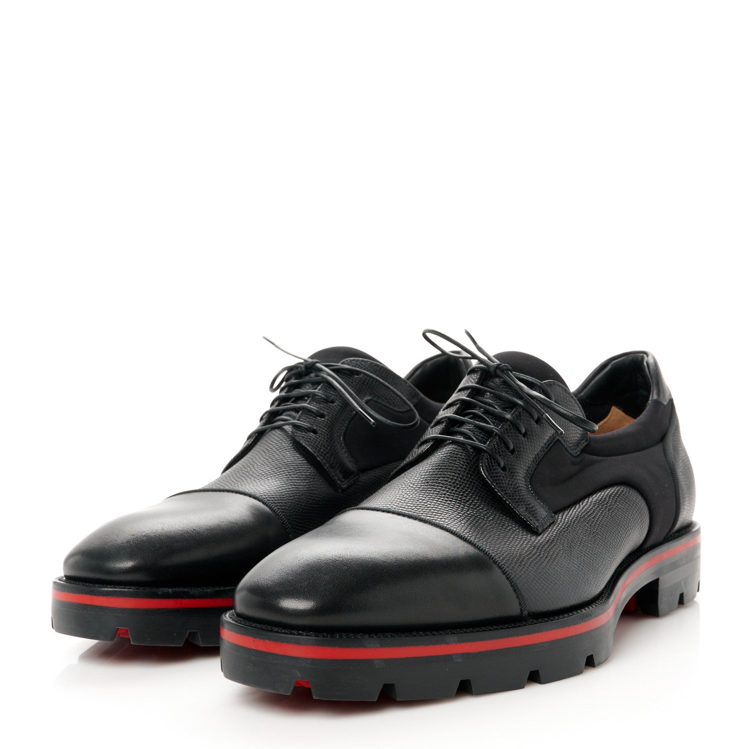 Smooth Textured Calfskin Neoprene Mika Sky Mens Flats 40 Black