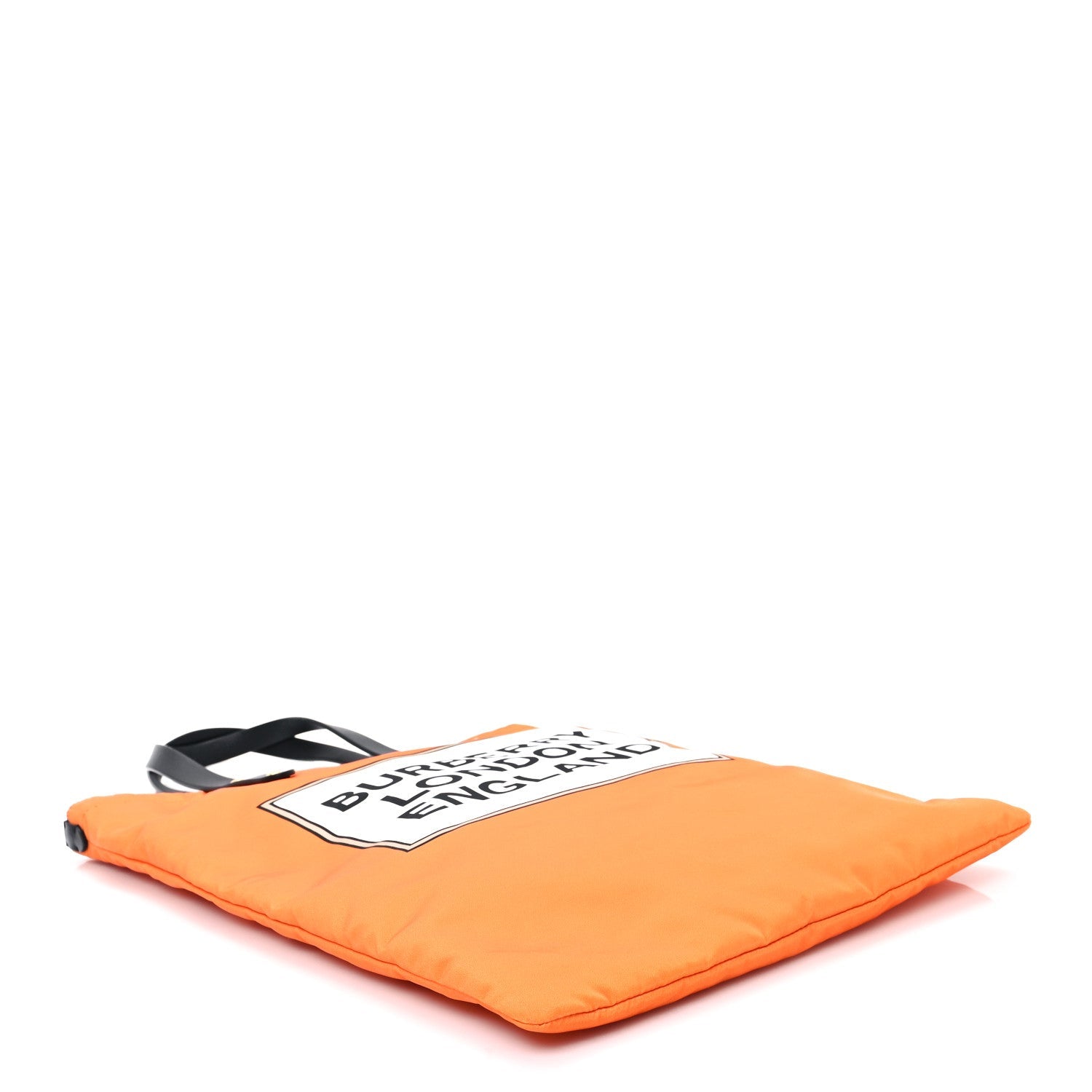 Nylon London England Print Logo Flat Tote Orange