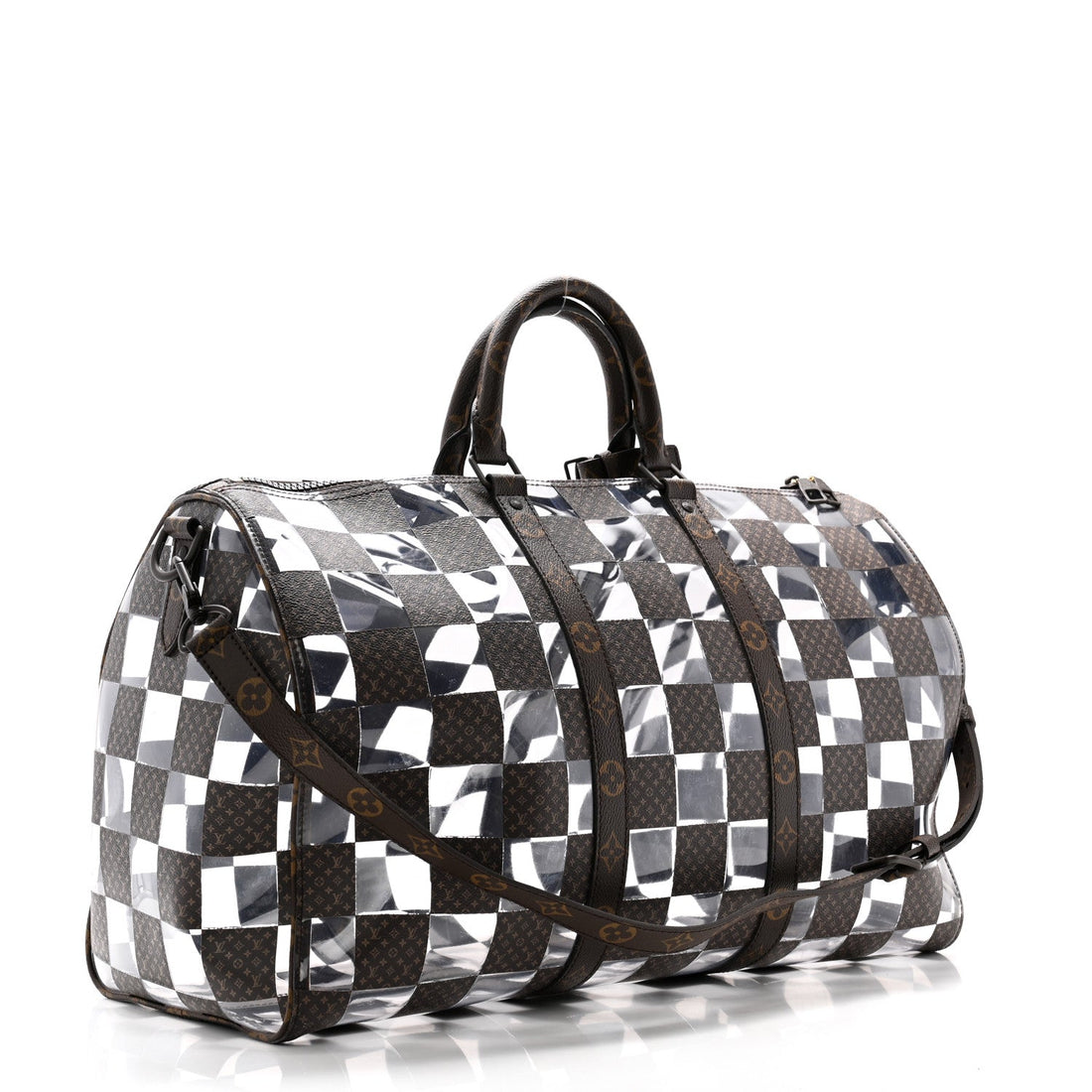PVC Monogram Chess Keepall Bandouliere 50