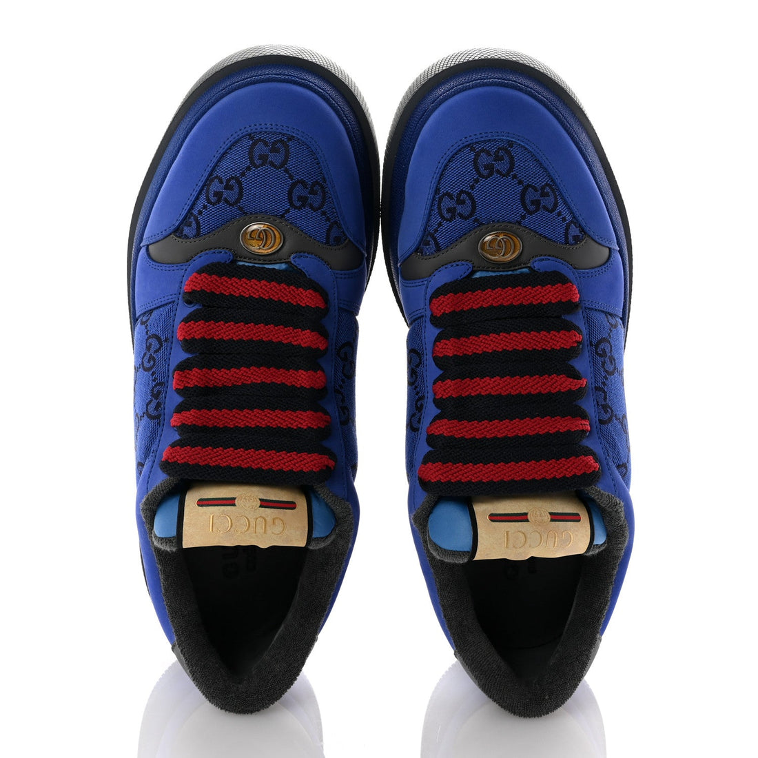 Monogram Nubuck Miro Soft Calfskin Mens Screener 50mm Sneakers 9.5 Imperial Blue Graphite Grey