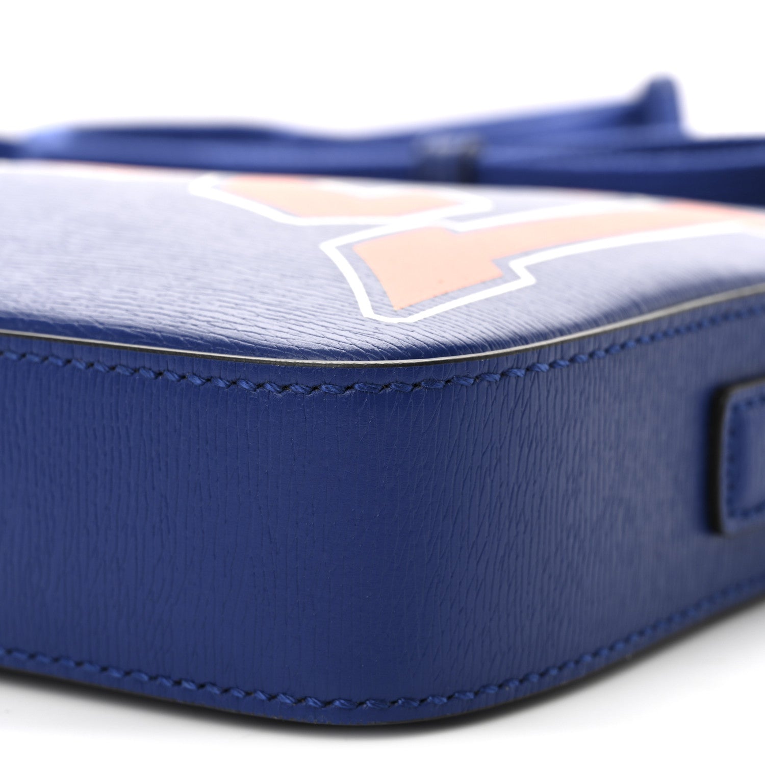 New Shanghai Calfskin Interlocking G Logo Camera Crossbody Bag Cobalt Blue Orange