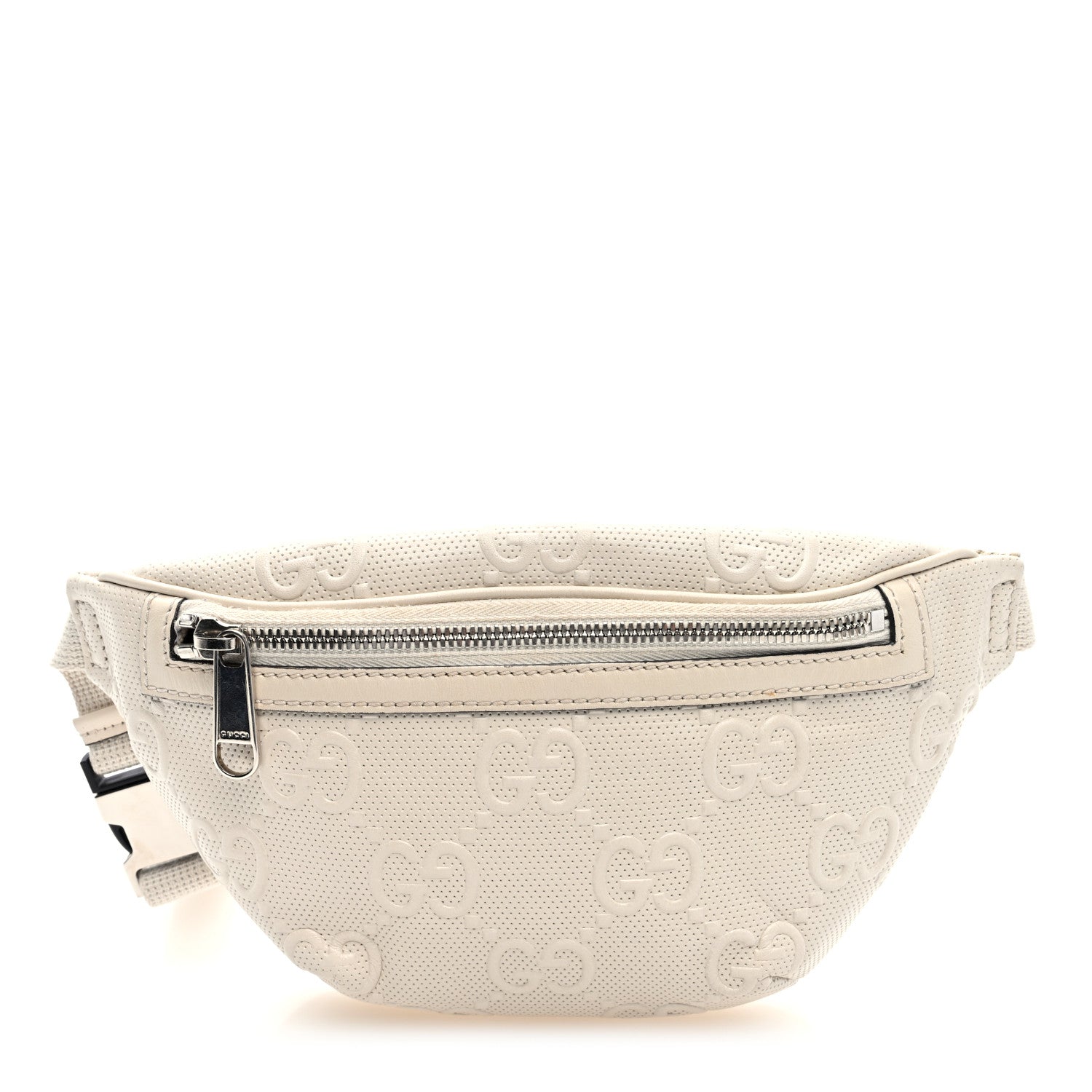 Calfskin GG Tennis Embossed Belt Bag Mystic White