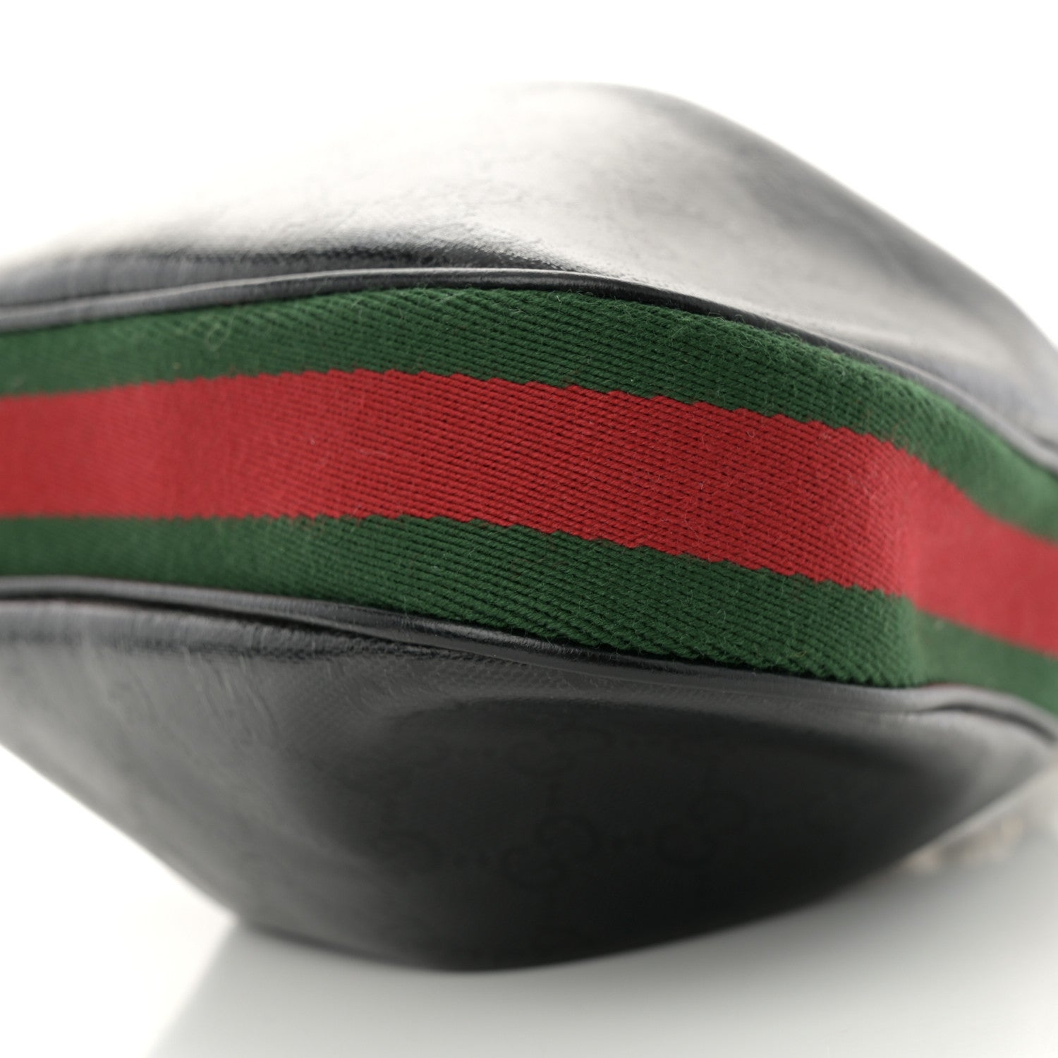 GG Crystal Coated Canvas Monogram Web Small Attache Shoulder Bag Black