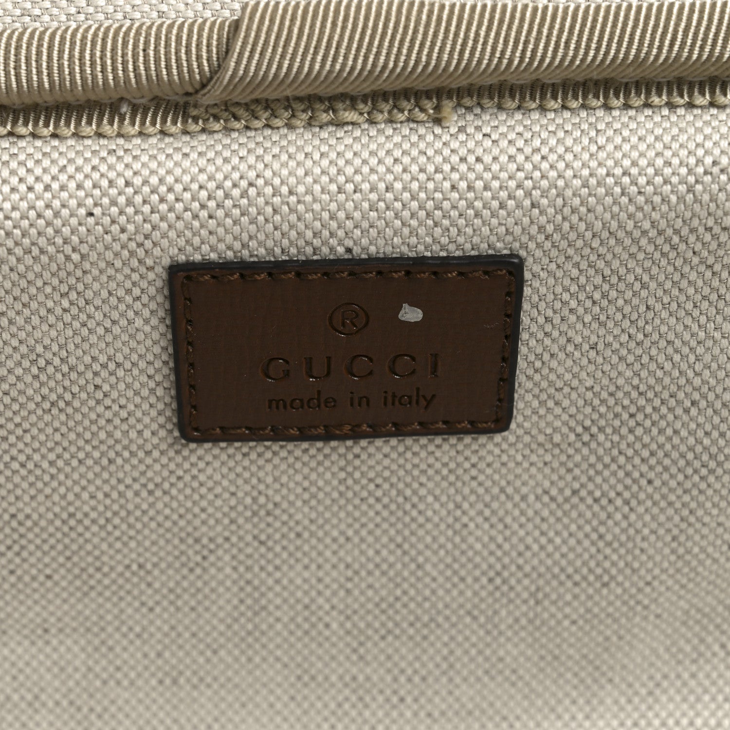 GG Supreme Monogram Azalea Calfskin Retro Interlocking G Small Savoy Cabin Trolley Beige Ebony Brown Sugar