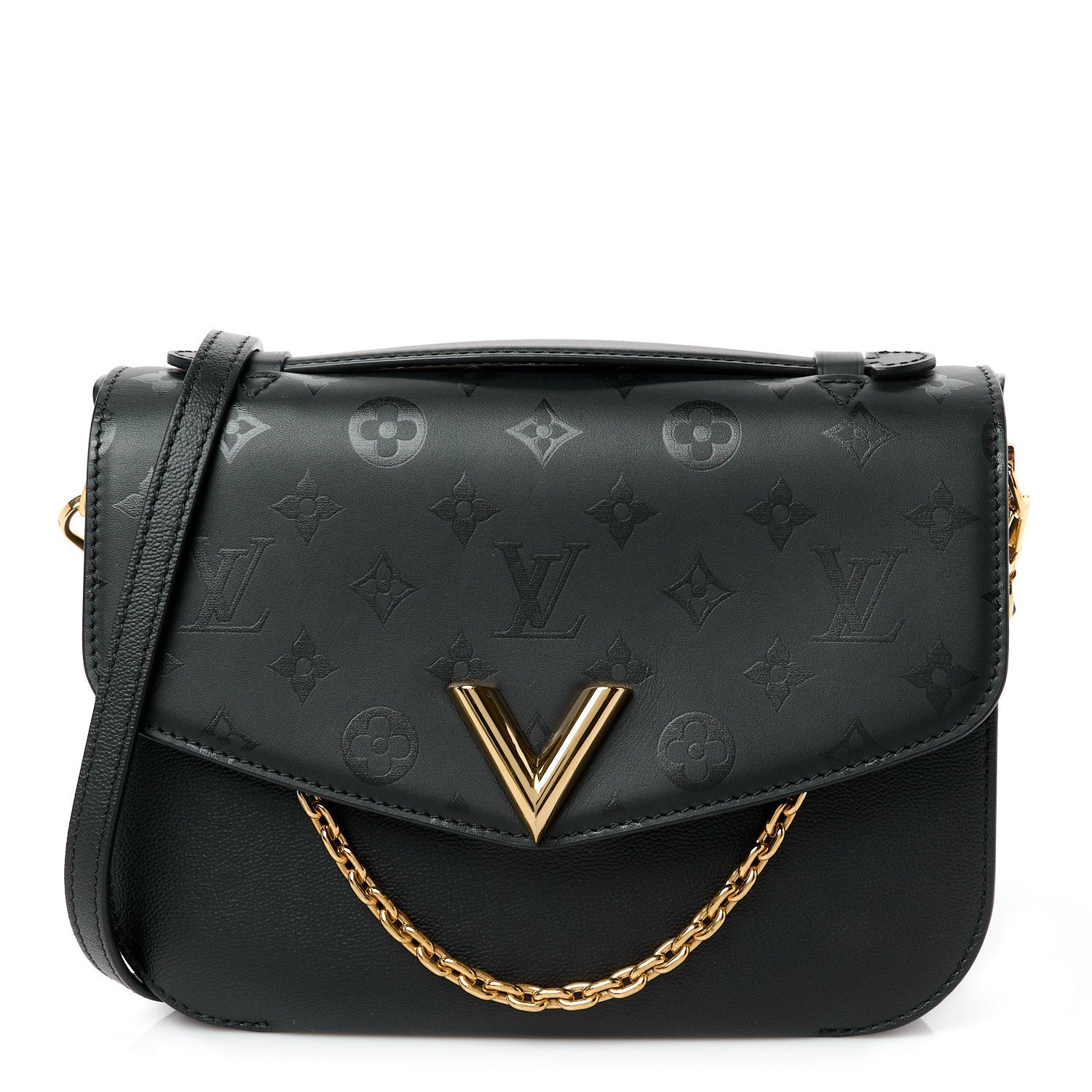 Calfskin Monogram Very Messenger Black