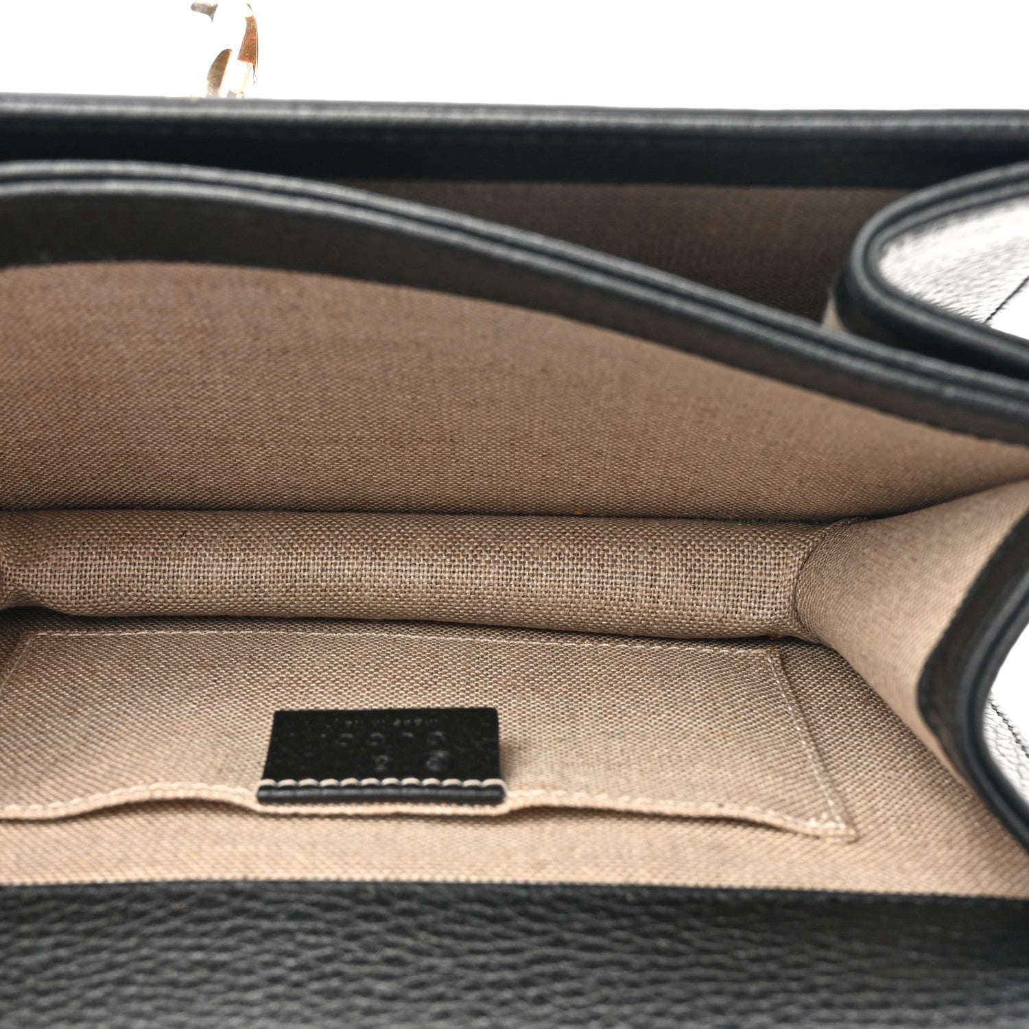 Dollar Calfskin Small Interlocking G Shoulder Bag Black