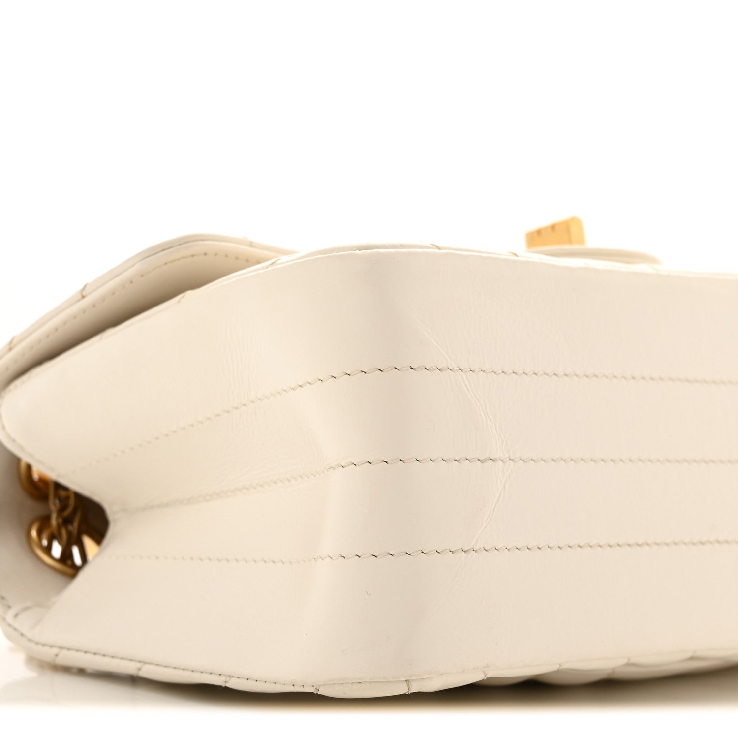 Aged Calfskin Chevron Quilted 2.55 Reissue Mini Flap White