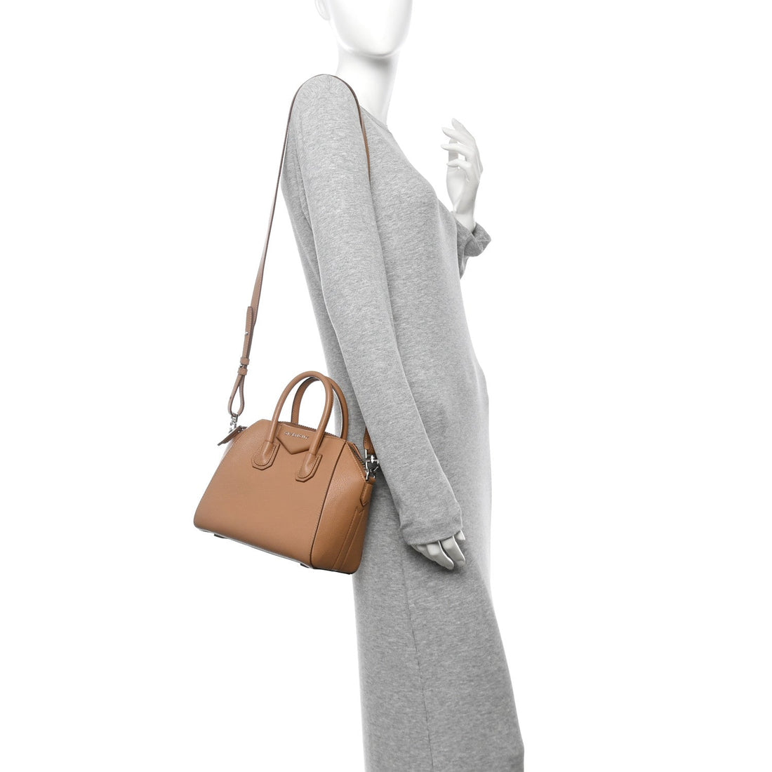 Sugar Goatskin Mini Antigona Medium Beige