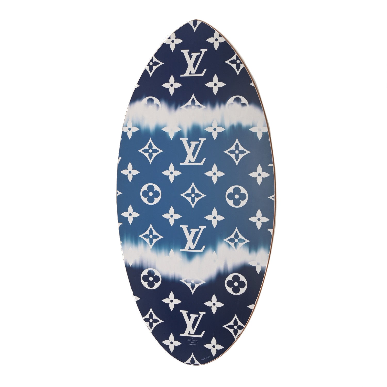 Wood Monogram Giant Escale Skimboard Blue