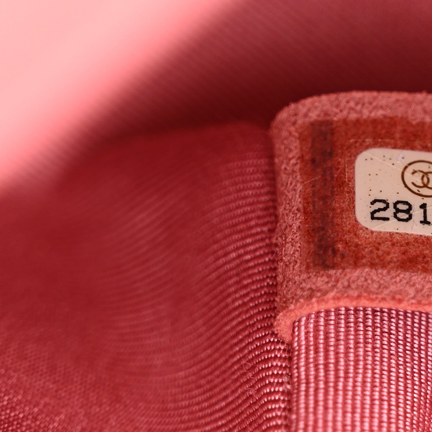 Calfskin Chevron Quilted Mini Statement Flap Pink