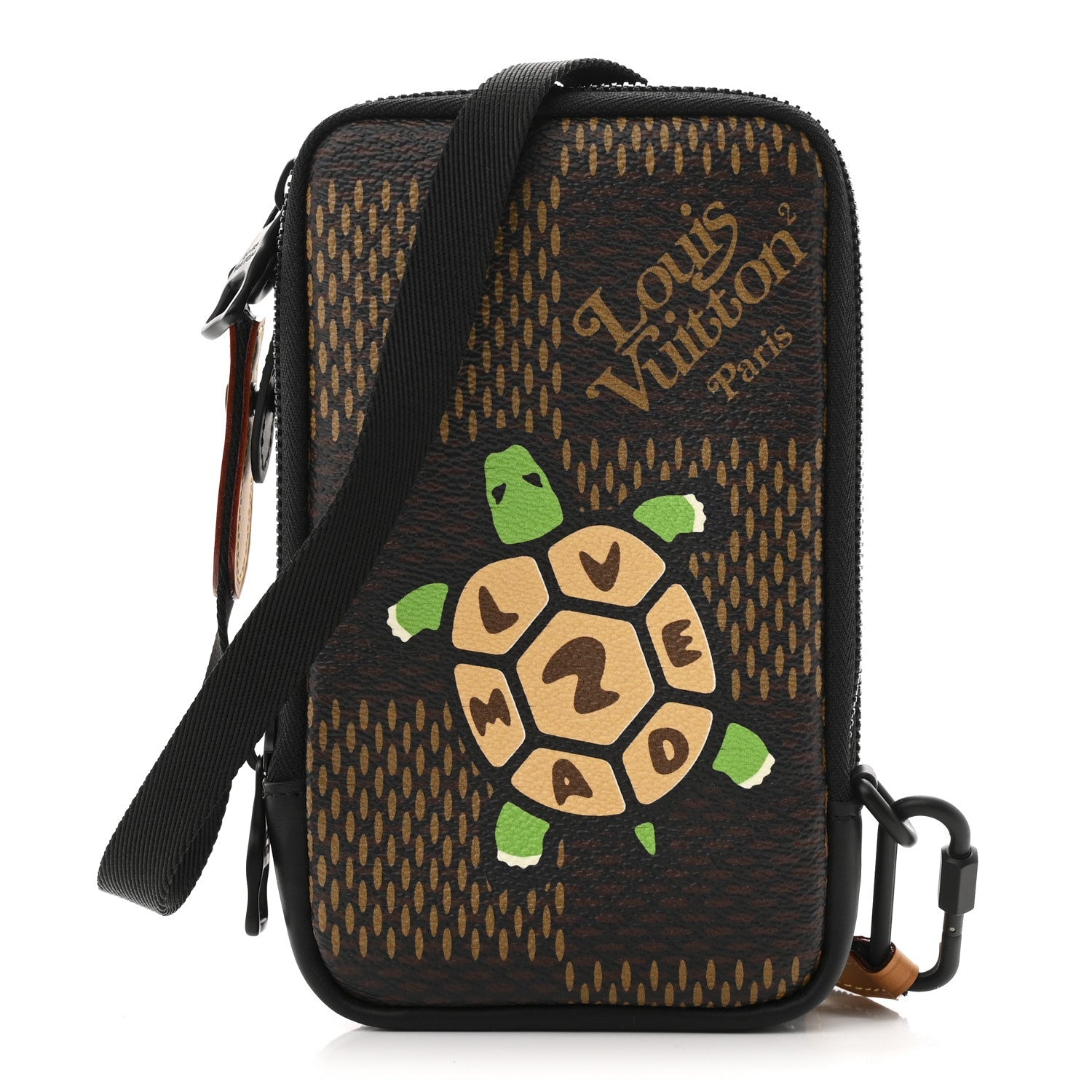 X NIGO Giant Damier Ebene Tortoise Double Phone Pouch