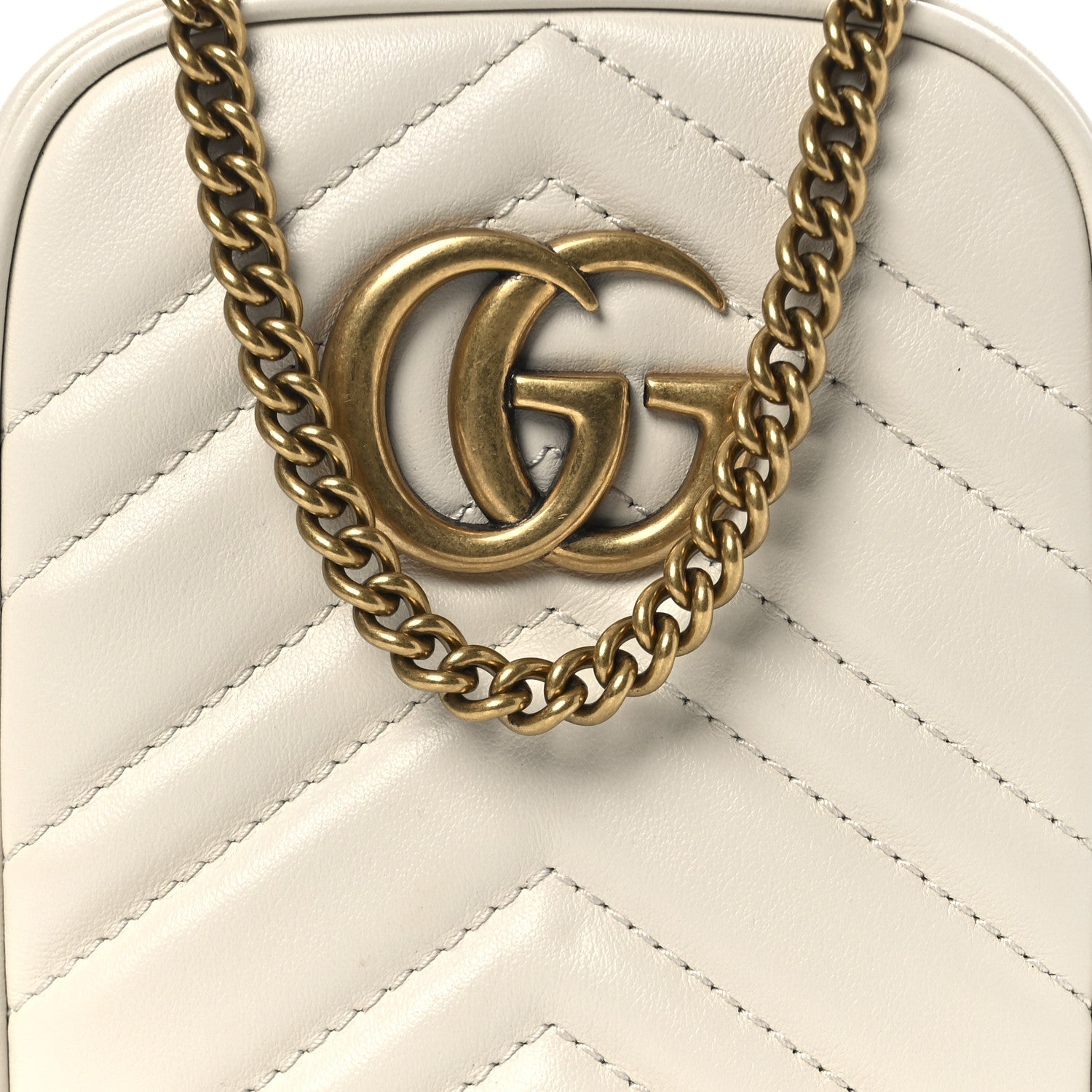 Calfskin Matelasse GG Marmont Mini Bag Coin Purse Mystic White Perfect Pink