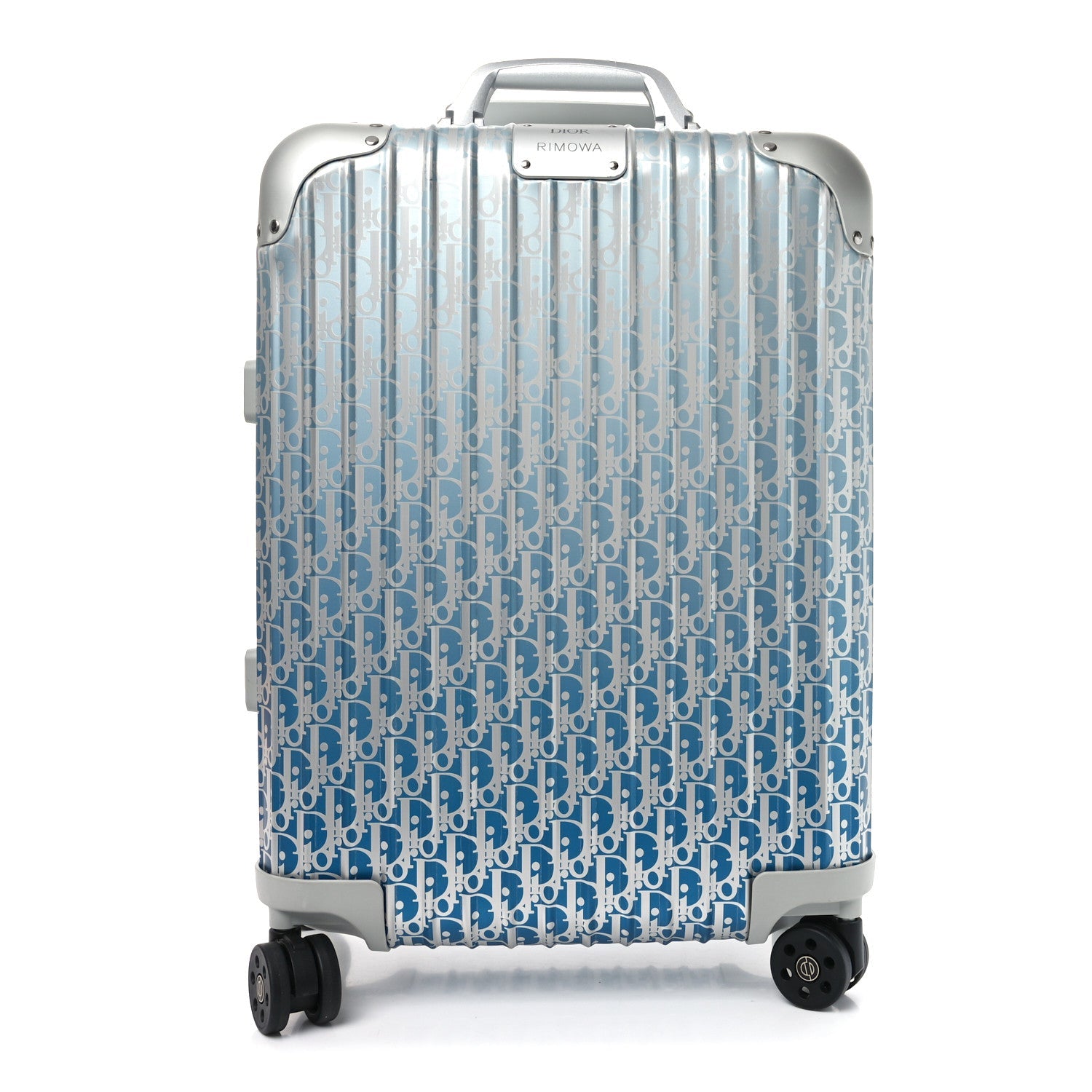 X RIMOWA Aluminum Gradient Cabin Luggage Blue Multi
