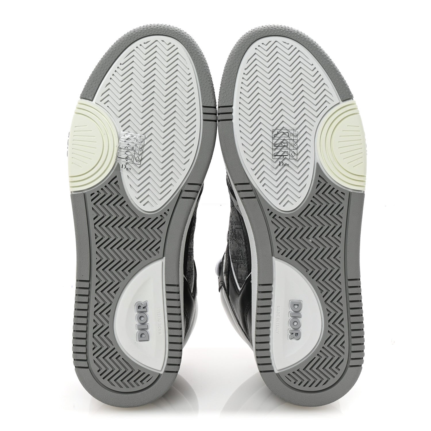 Smooth Calfskin Jacquard Oblique Mens B27 High Top Sneakers 40 Grey