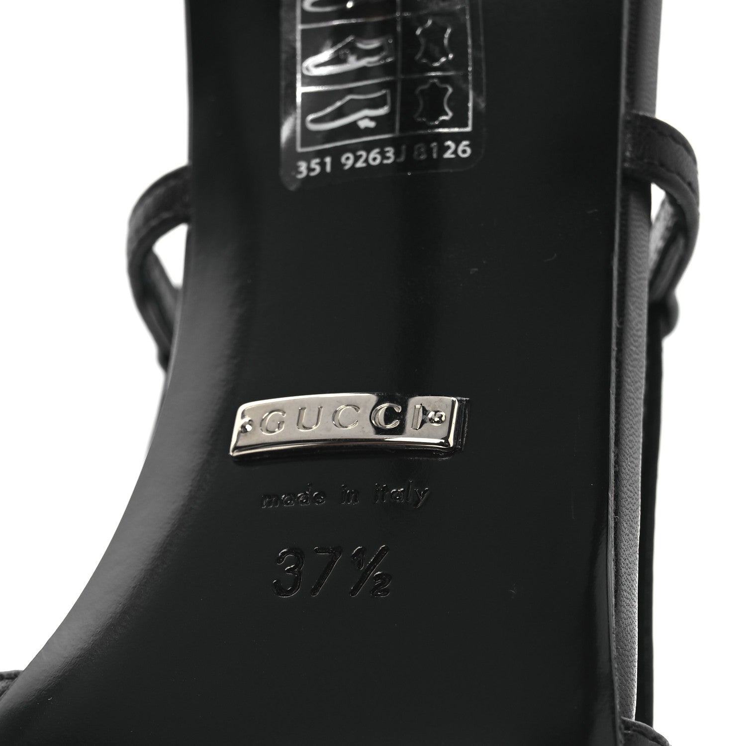 GG Monogram Malaga Kid Crystal Square G 75mm Slingback Pumps 37.5 Beige Blue