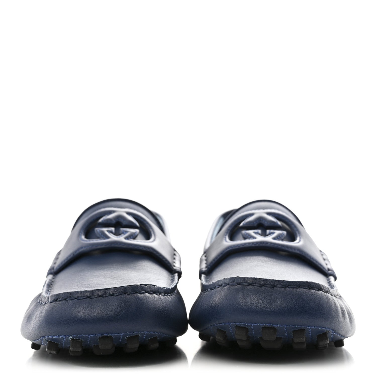 Soft Clove Calfskin Mens Interlocking G Driver Loafers 8 Royale