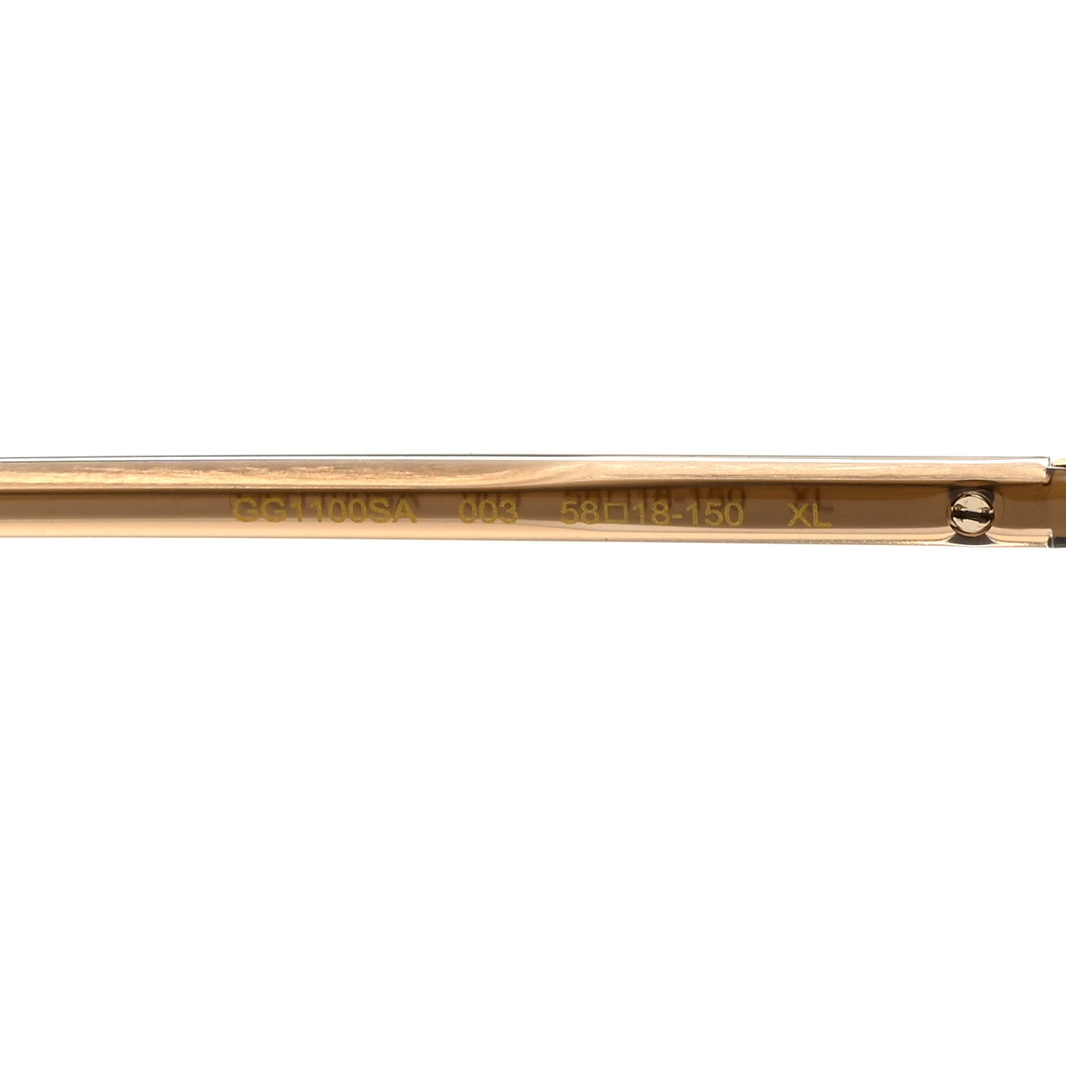 Metal Square Frame Sunglasses GG0110SA Gold Grey