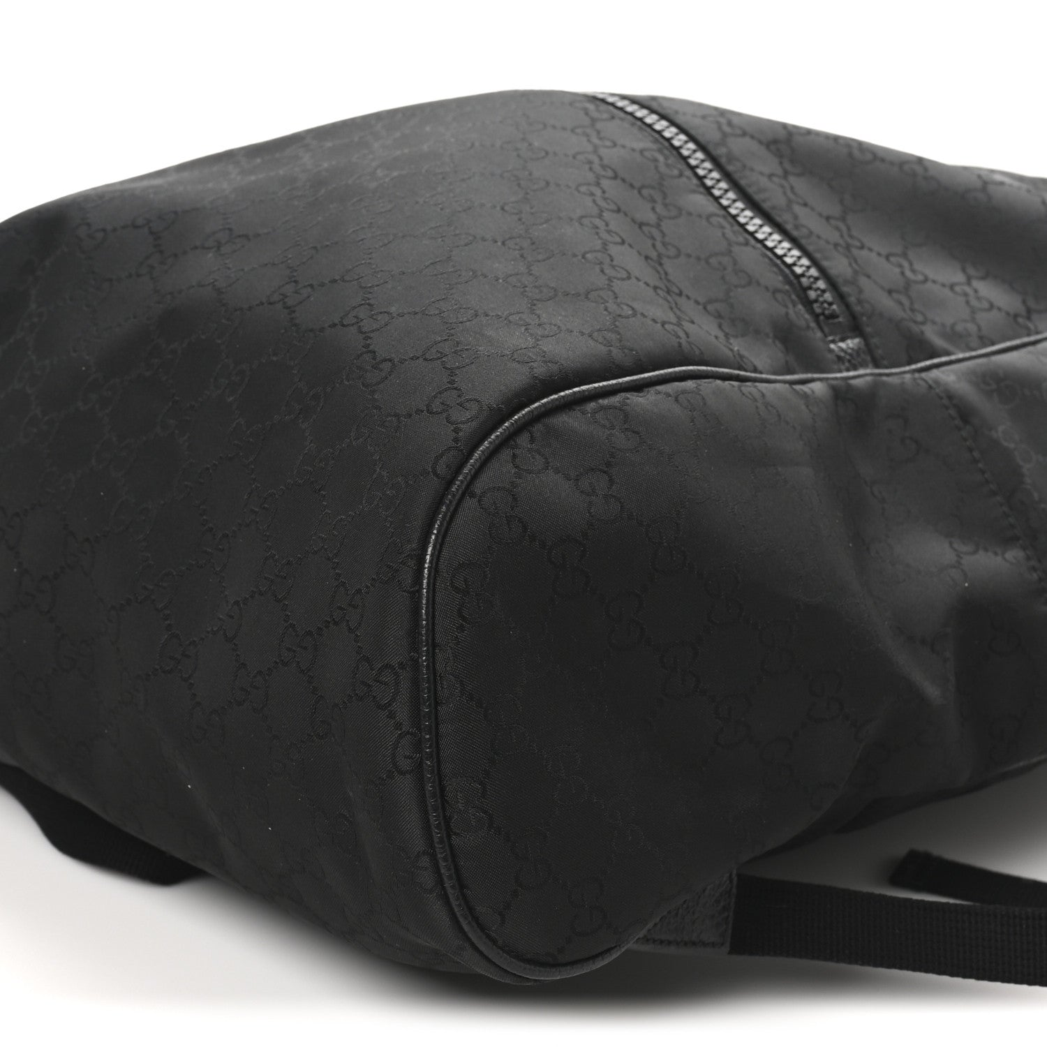 Nylon Monogram Slim Backpack Black