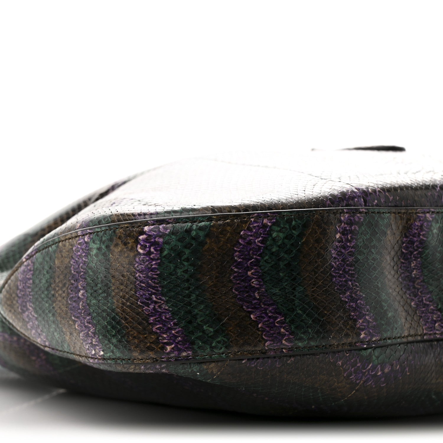 Snakeskin Large Jackie Hobo Green Multicolor