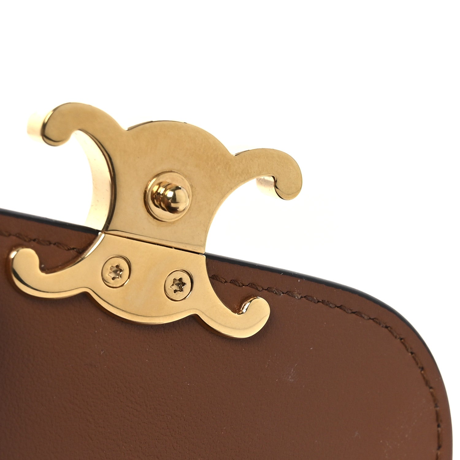 Shiny Smooth Lambskin Small Triomphe Wallet Tan