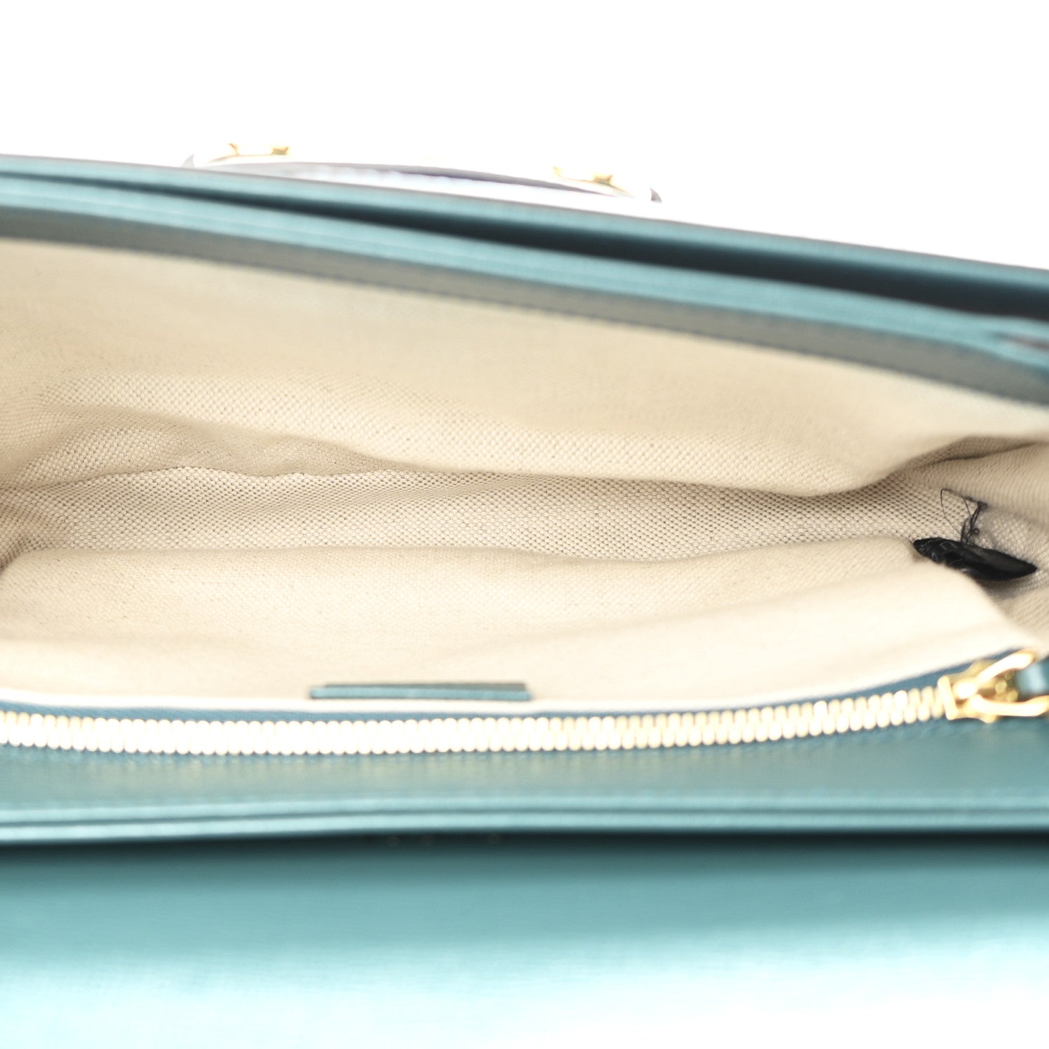 Azalea Calfskin Horsebit 1955 Shoulder Bag Imperial Blue Pavone