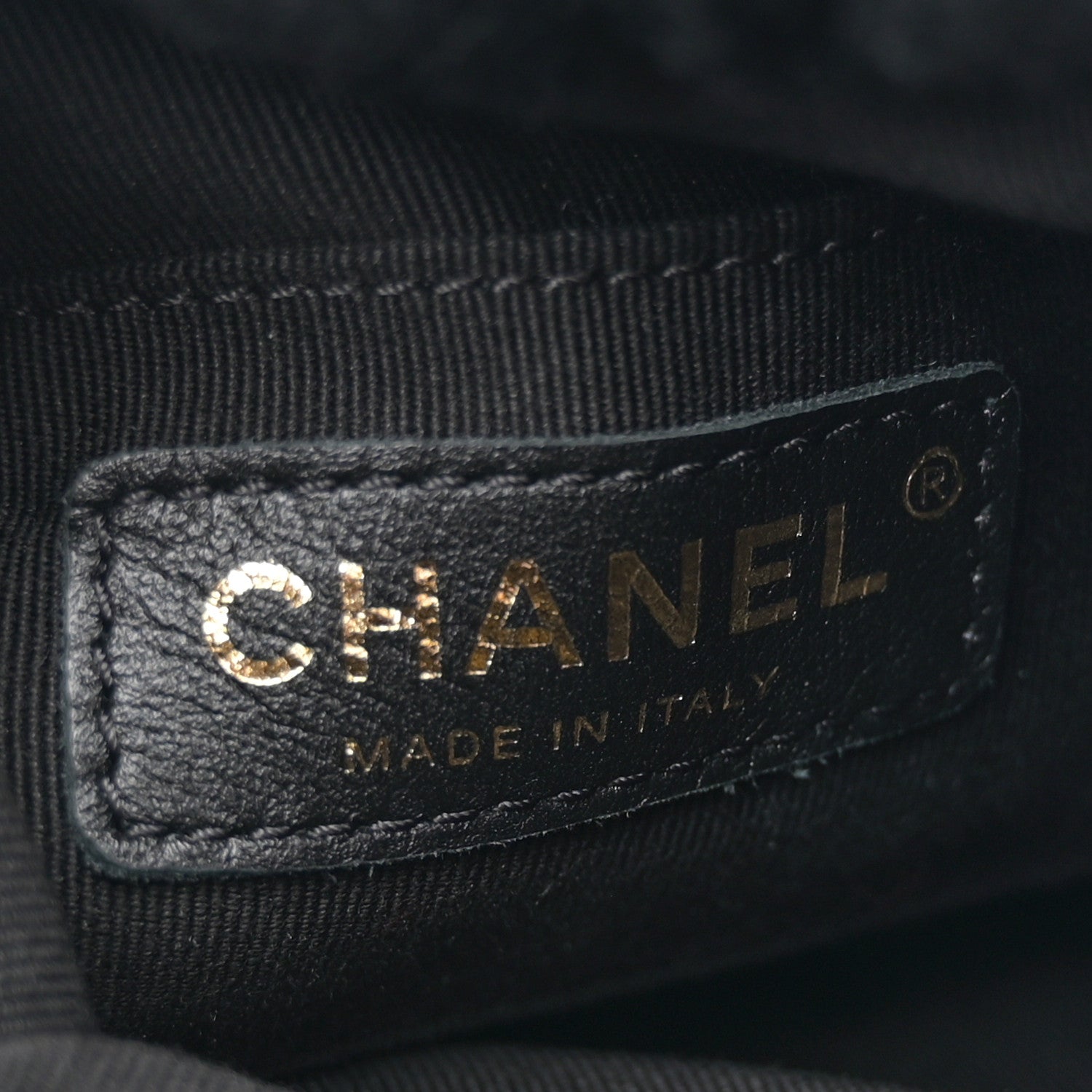 Shearling Checkered Drawstring Bag White Black