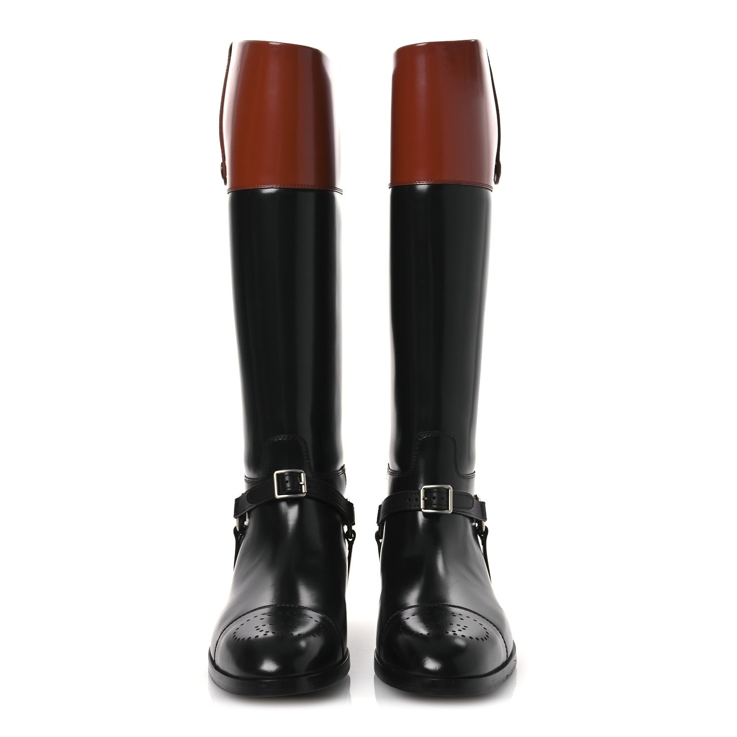 Cordovan Lux Mens Zelda Harness Riding Boots 10.5 Black Amber Honey