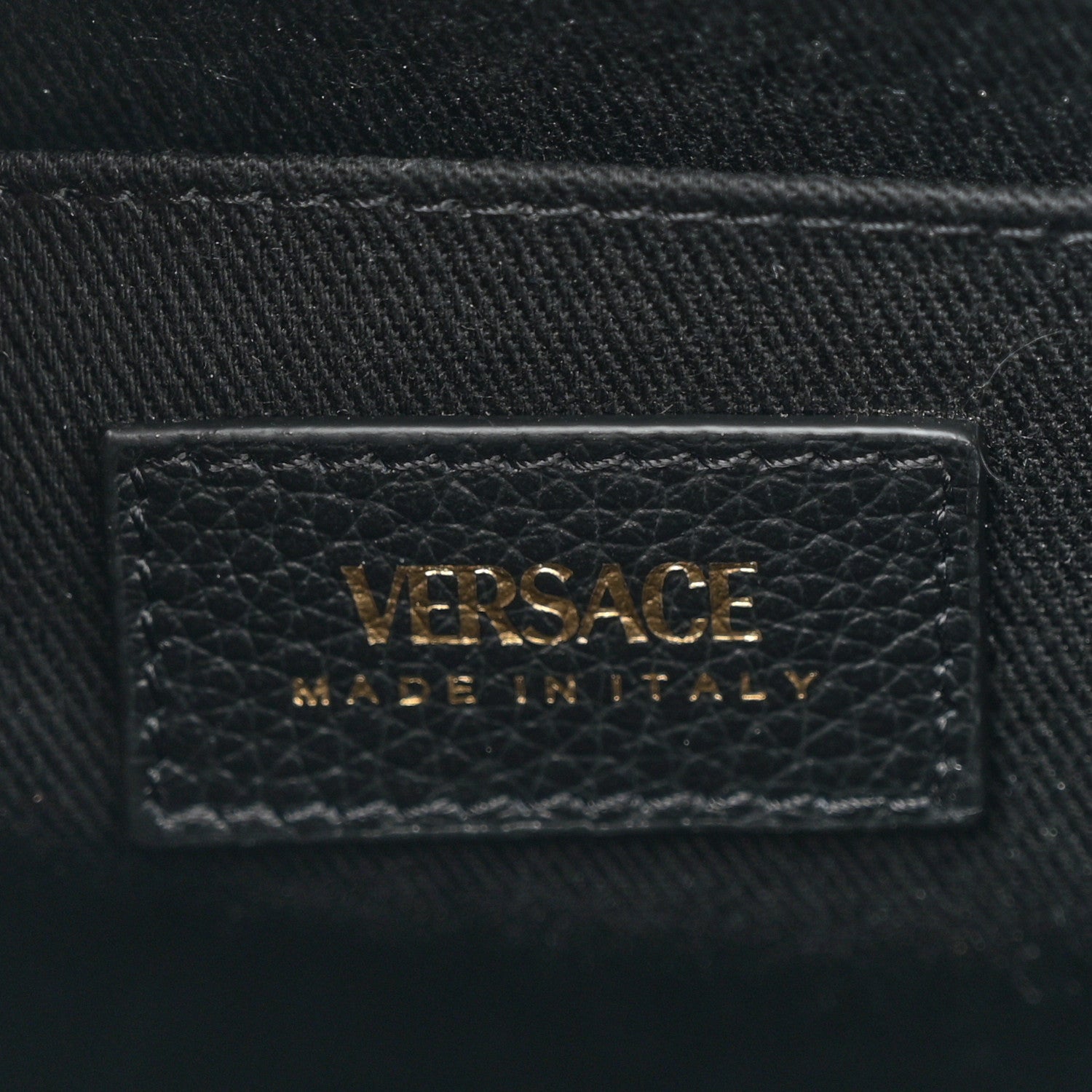 Grained Calfskin Snakeskin Embossed Virtus Top Handle Tote Black