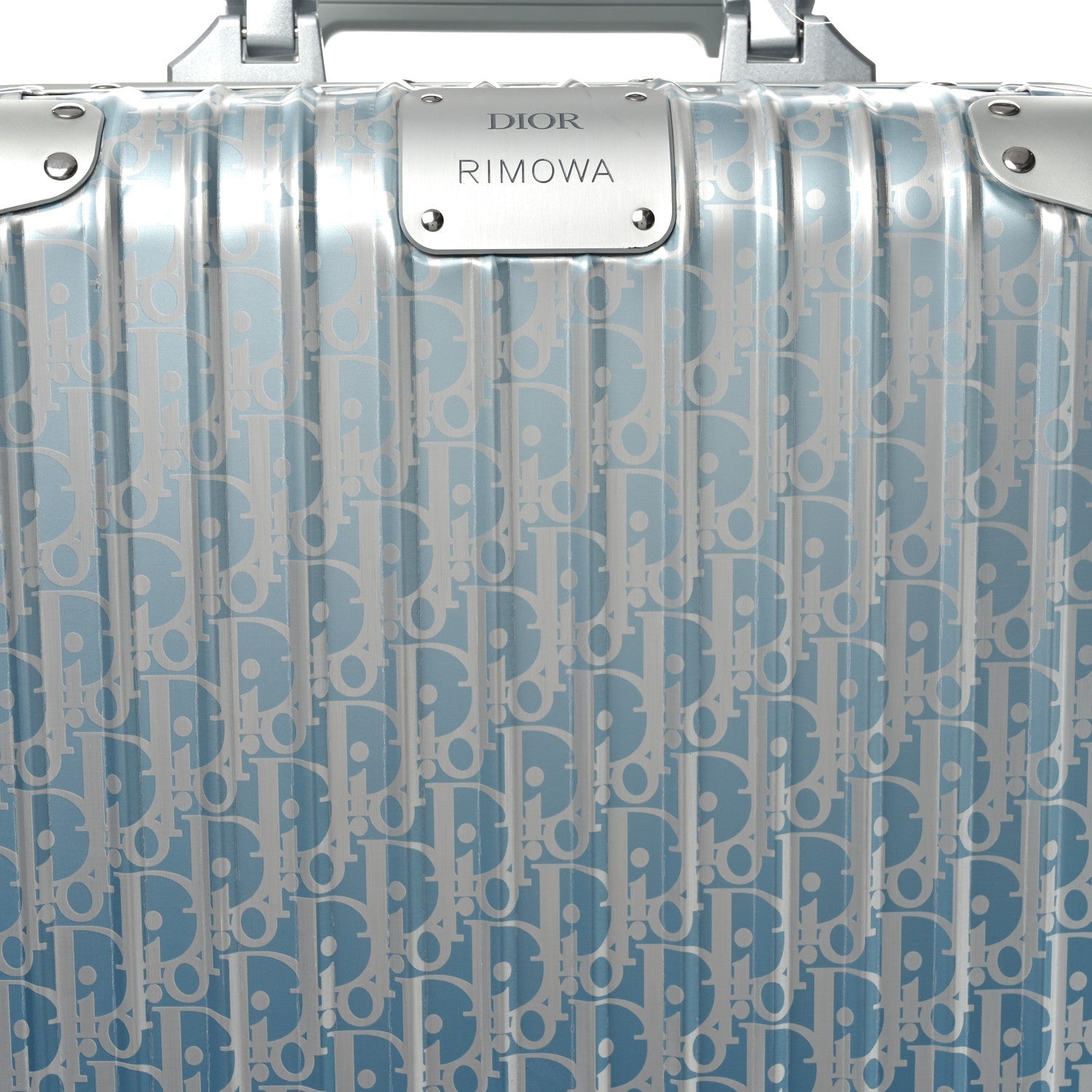 X RIMOWA Aluminum Gradient Cabin Luggage Blue Multi