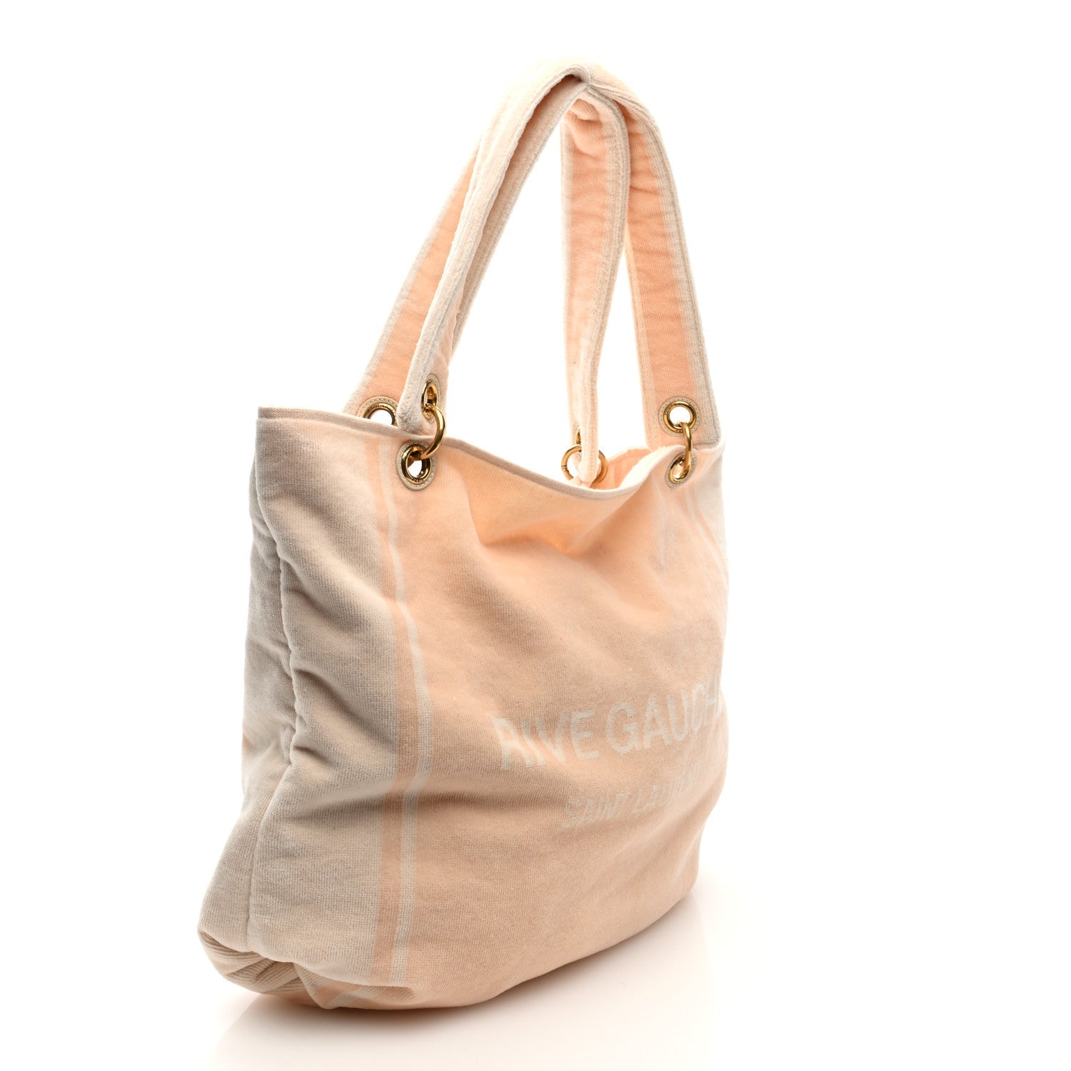 Terrycloth Rive Gauche Towel Tote Beige