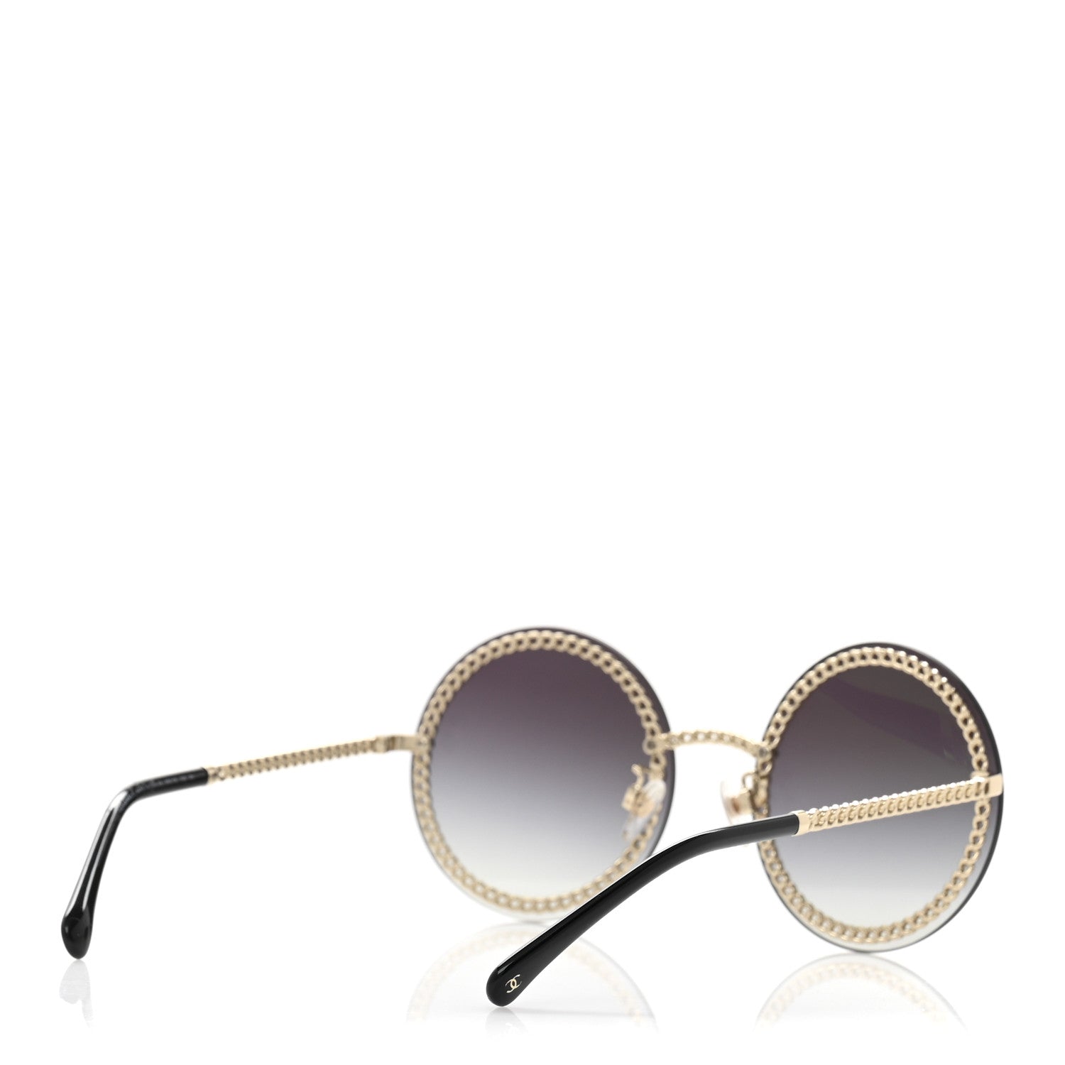 Round Chain Sunglasses 4245 Gold