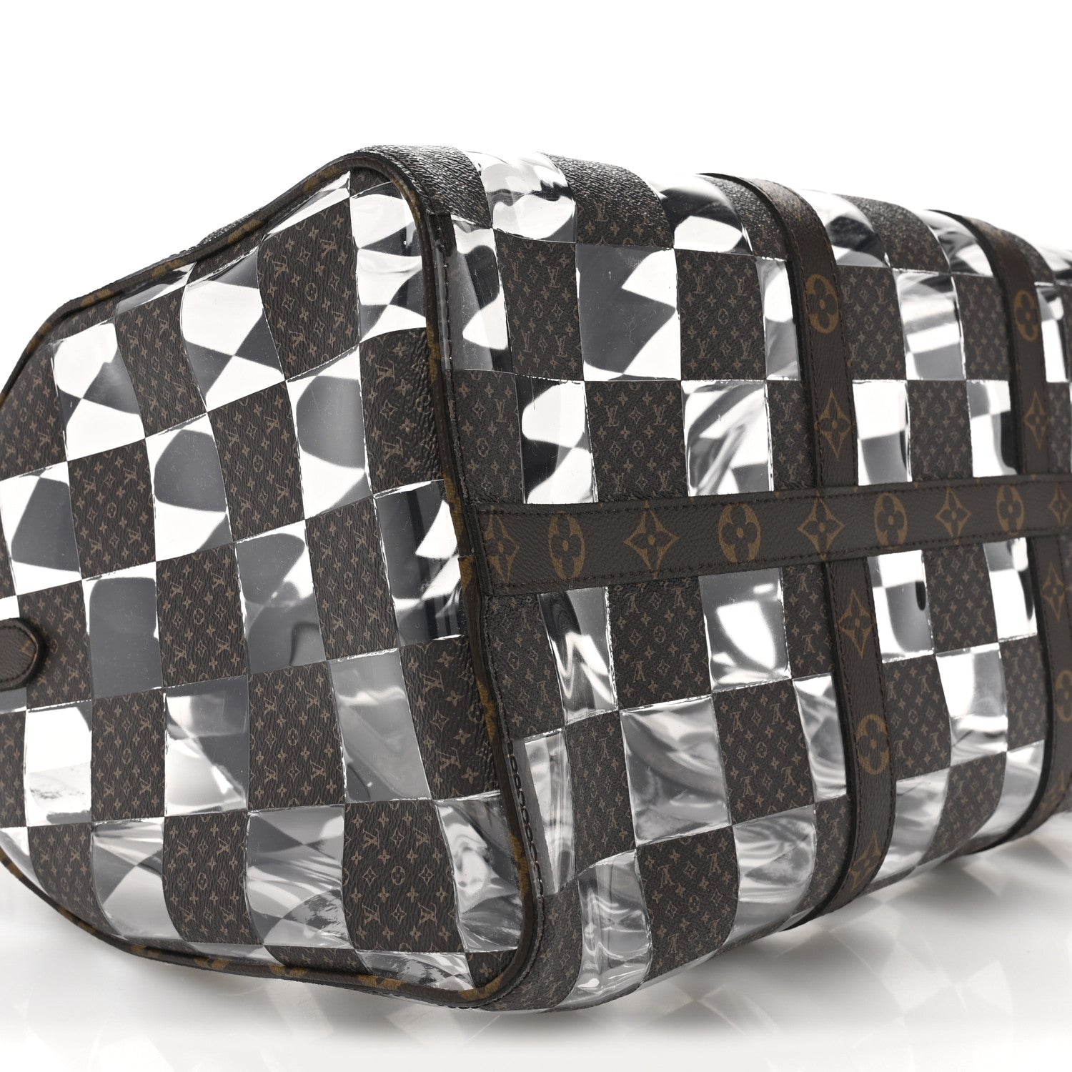 PVC Monogram Chess Keepall Bandouliere 50